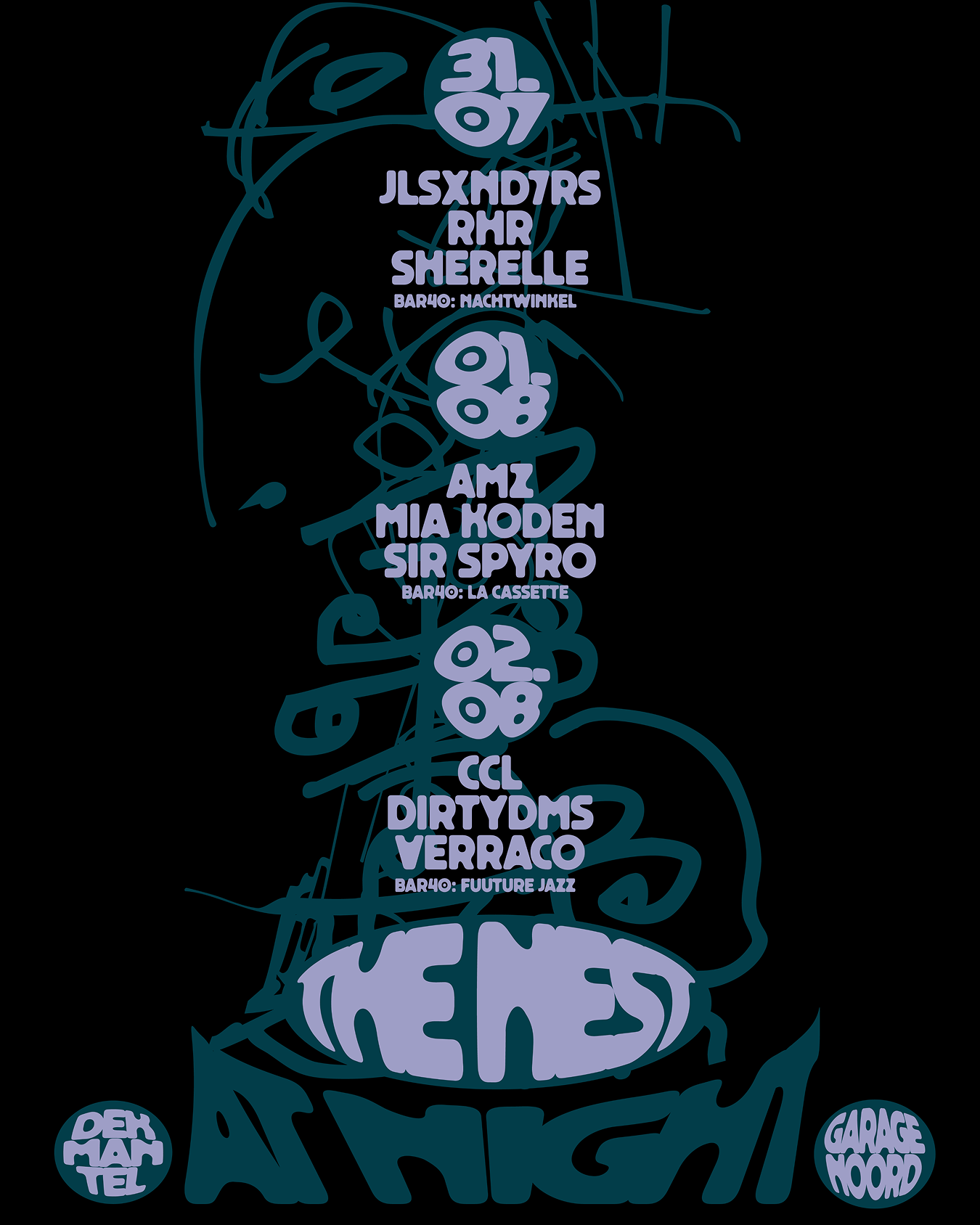 Dekmantel At Night - Saturday event poster