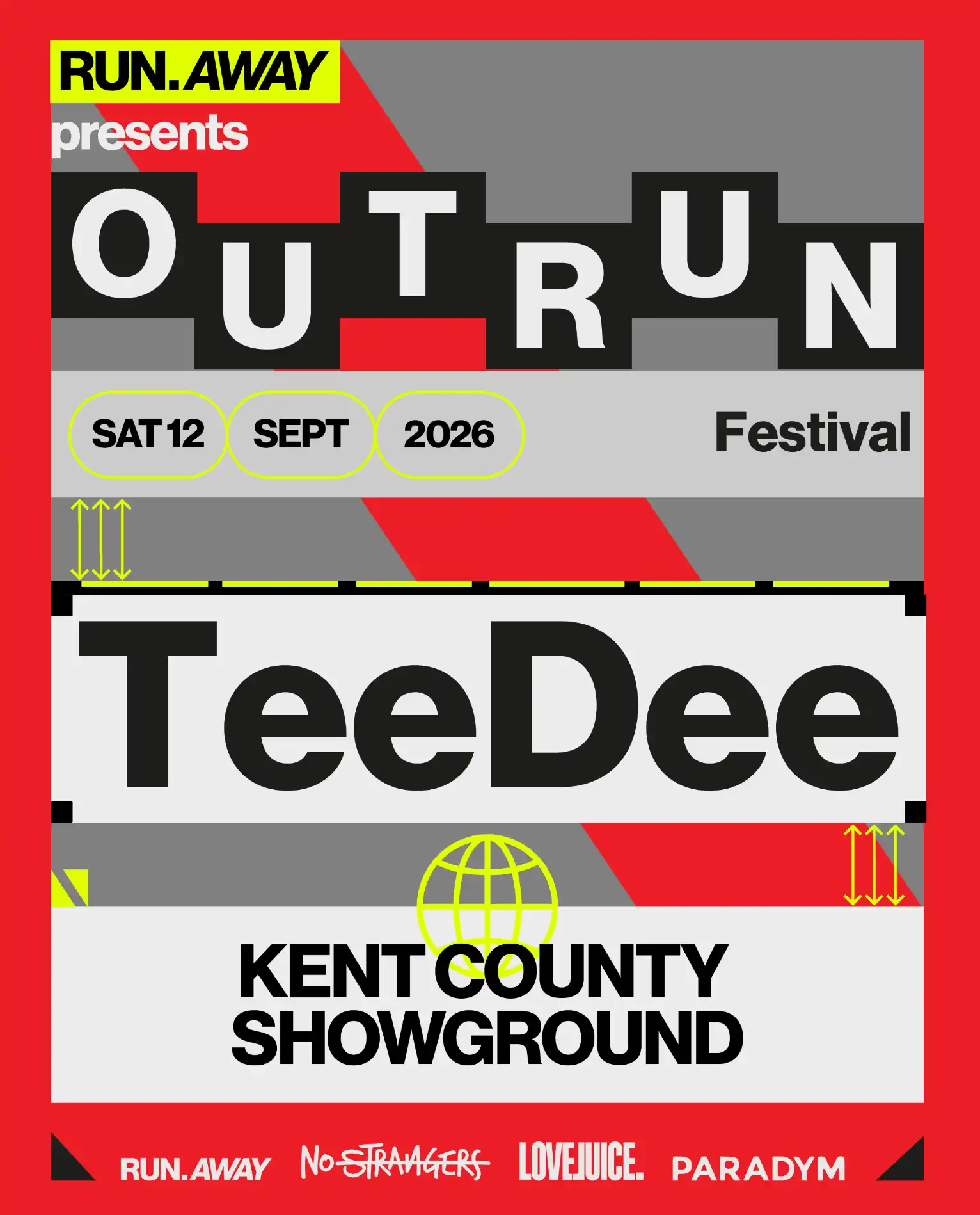 RUN AWAY presents OUT RUN FESTIVAL - 1st Headliner TeeDee event poster