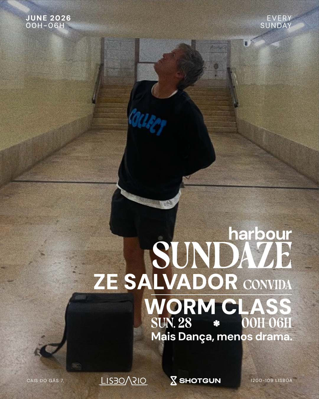 Harbour Sundaze Ze Salvador convida Worm Class event poster