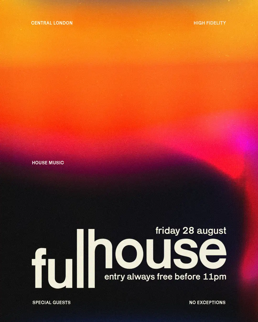 FullHouse event poster