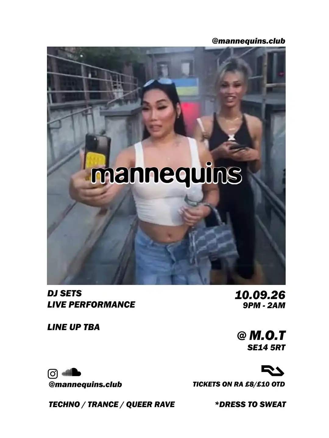 mannequins event poster