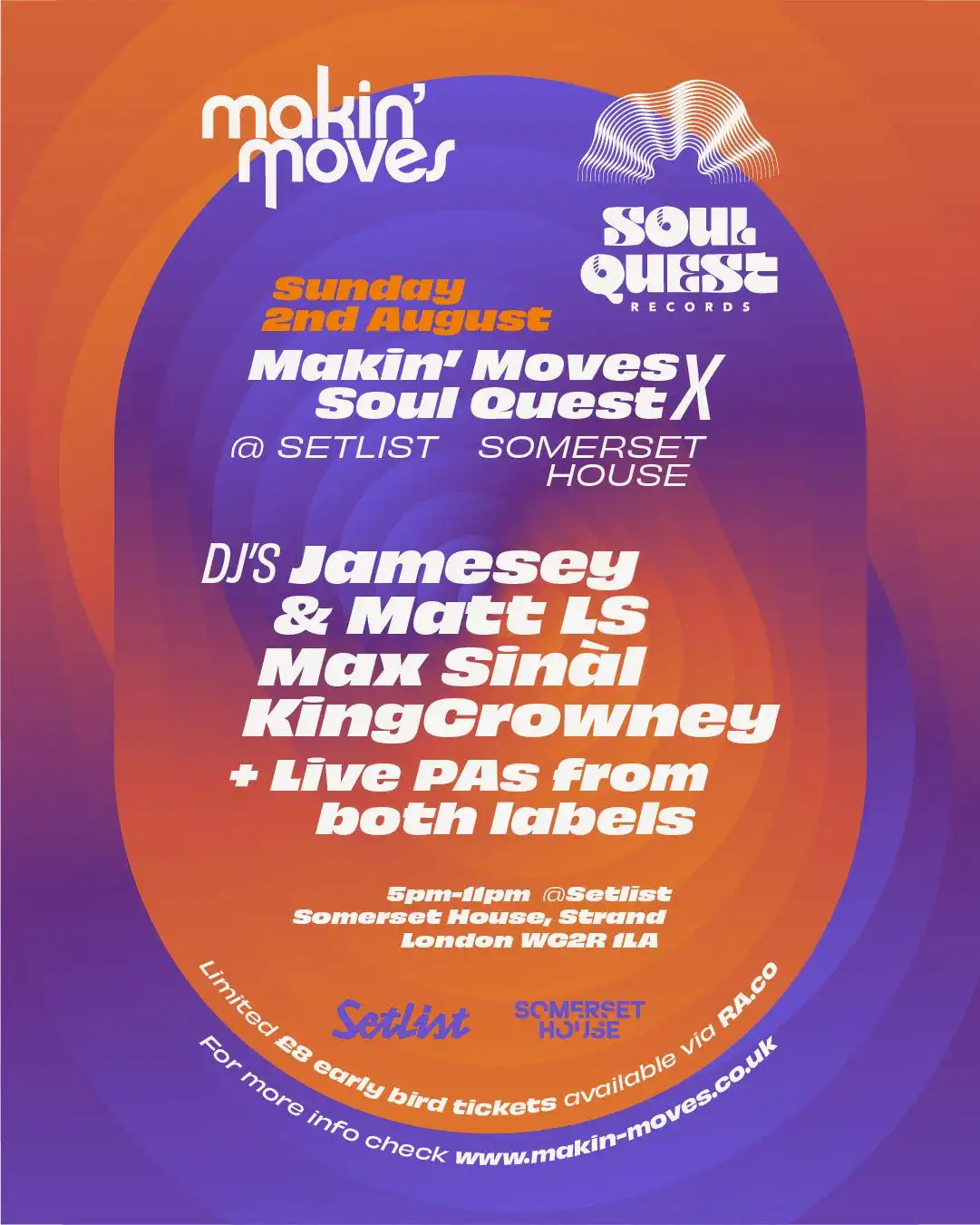 Makin' Moves x Soul Quest with Max Sinal & King Crowney event poster