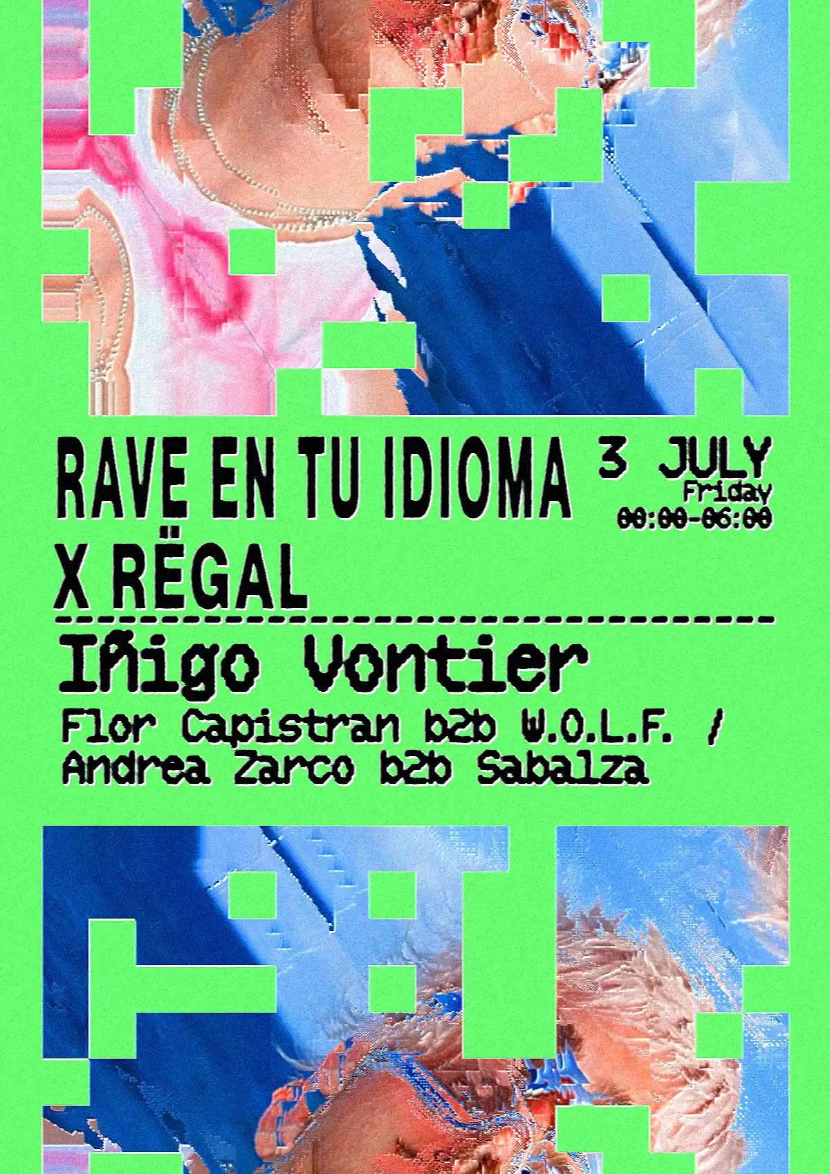 RAVE EN TU IDIOMA x RËGAL event poster