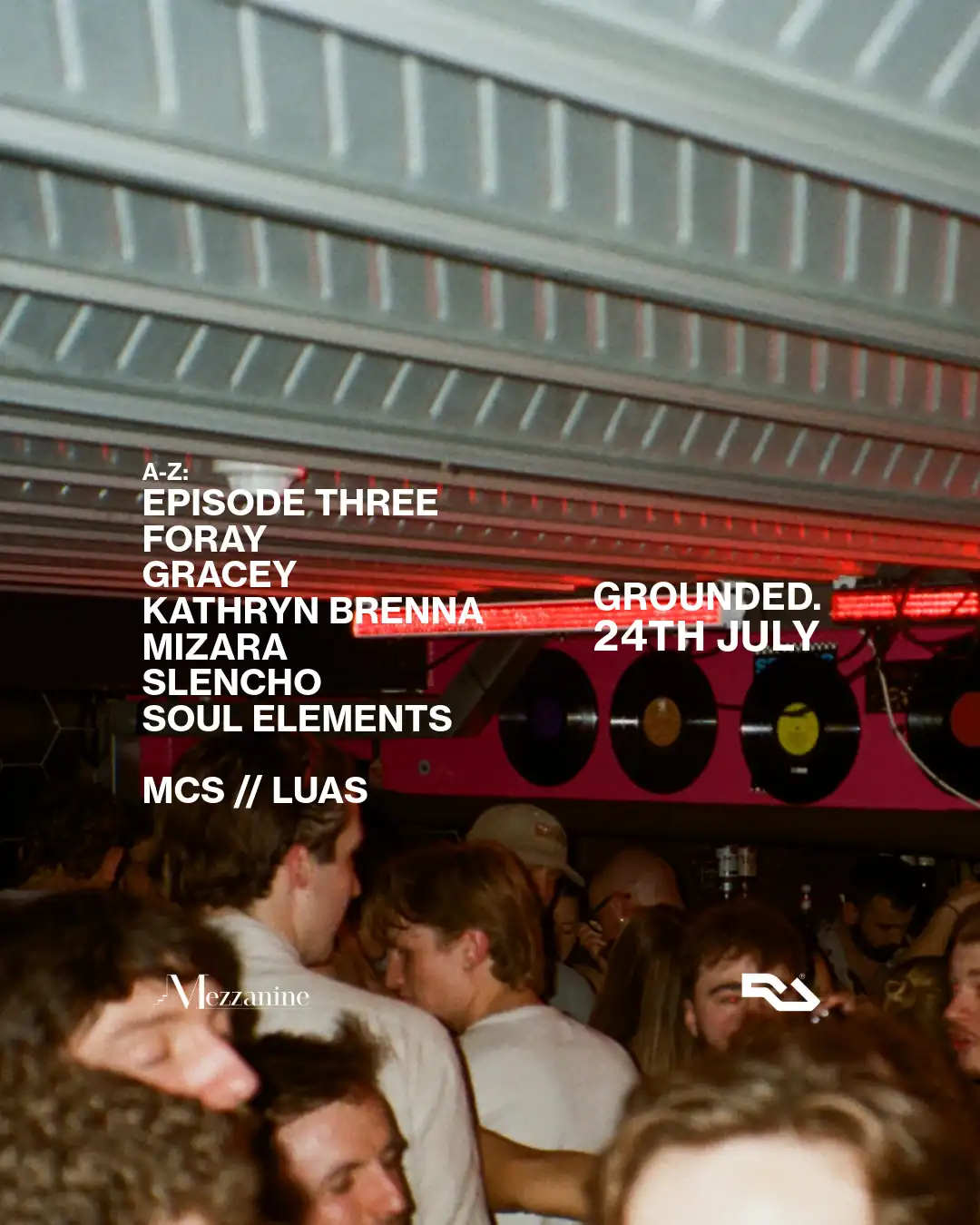 grounded. 016 (liquid dnb) event poster