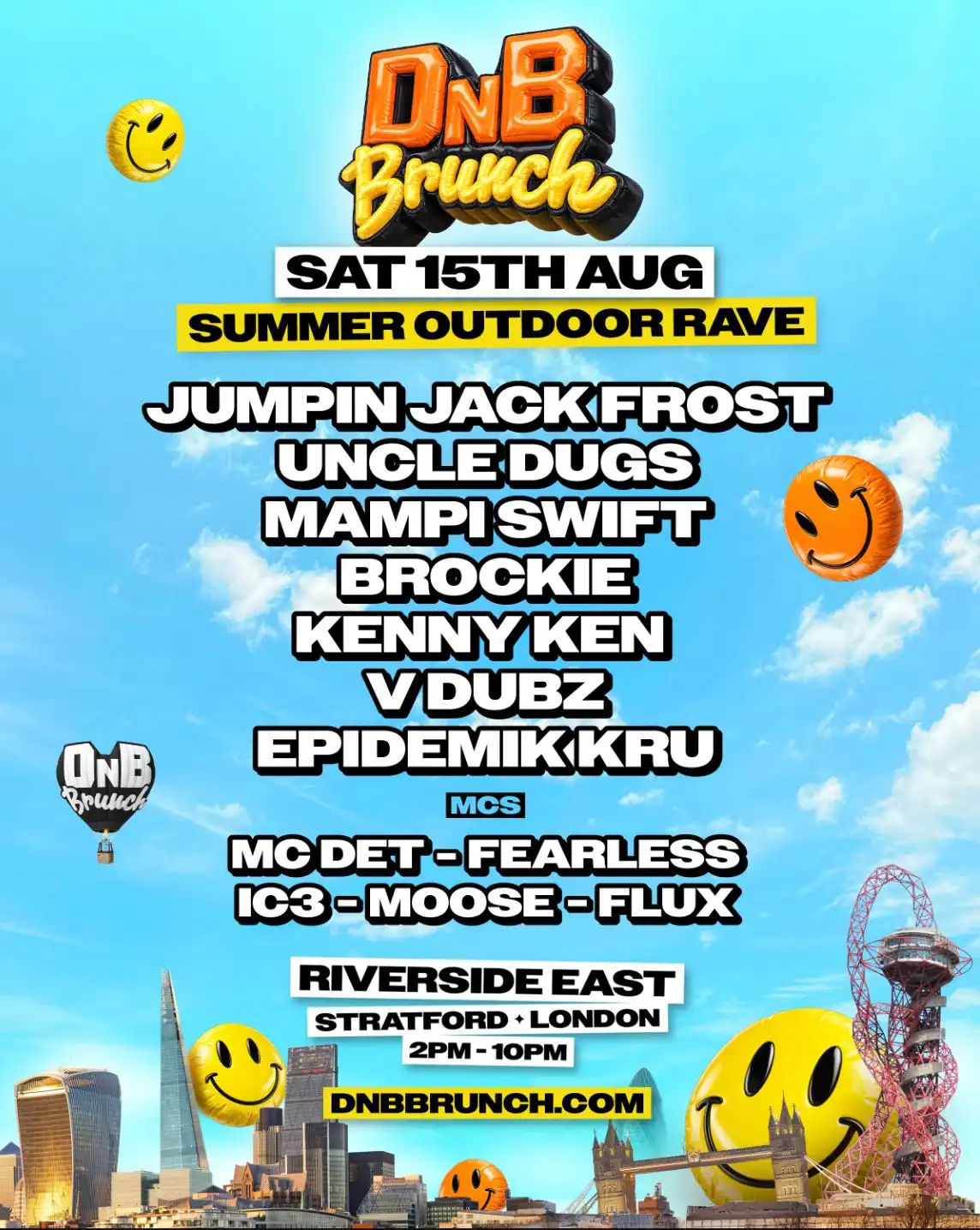 DNB Brunch 'Summer Outdoor Rave' event poster