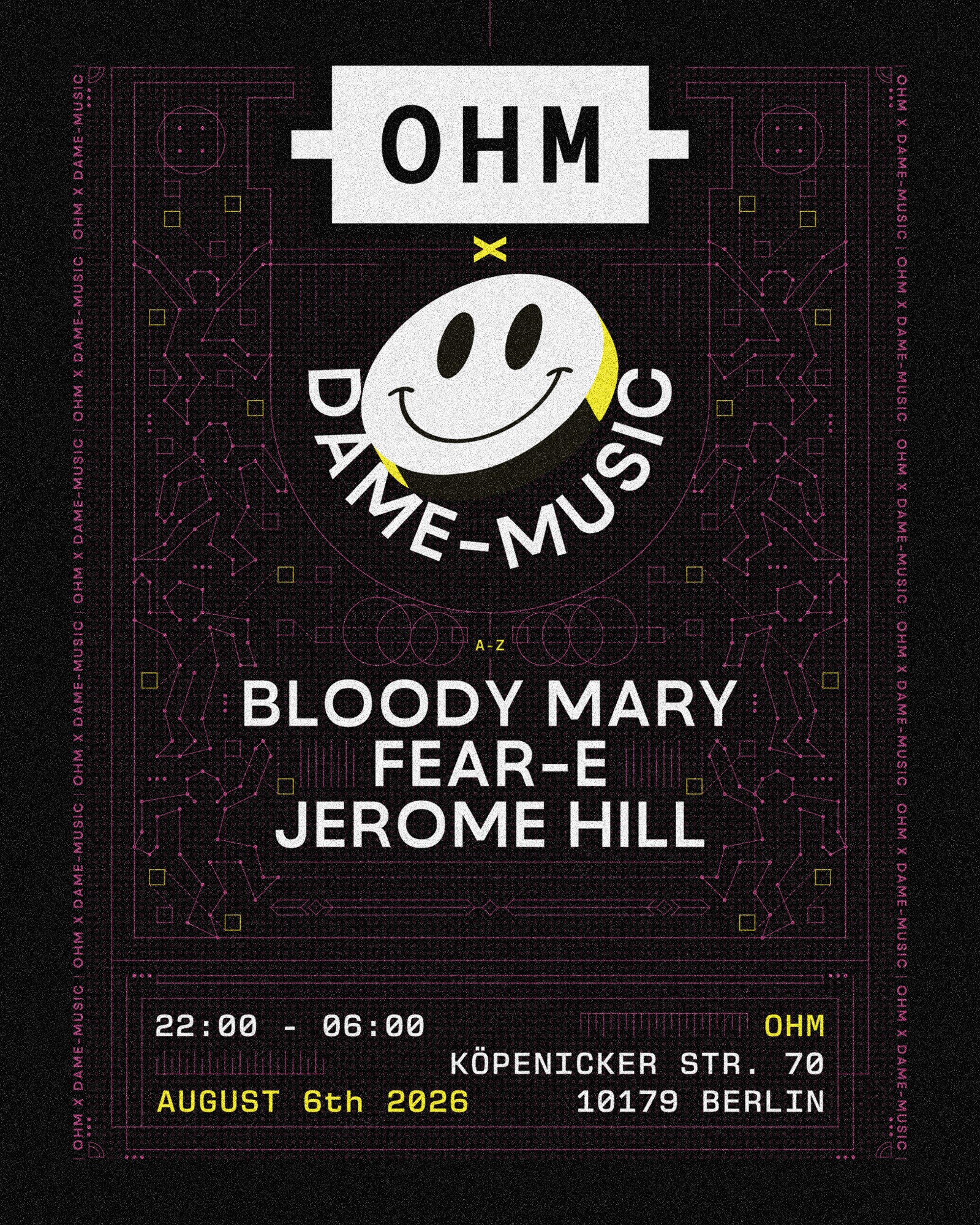 DAME-MUSIC LABEL SHOWCASE with Bloody Mary, Fear-E, Jerome Hill event poster