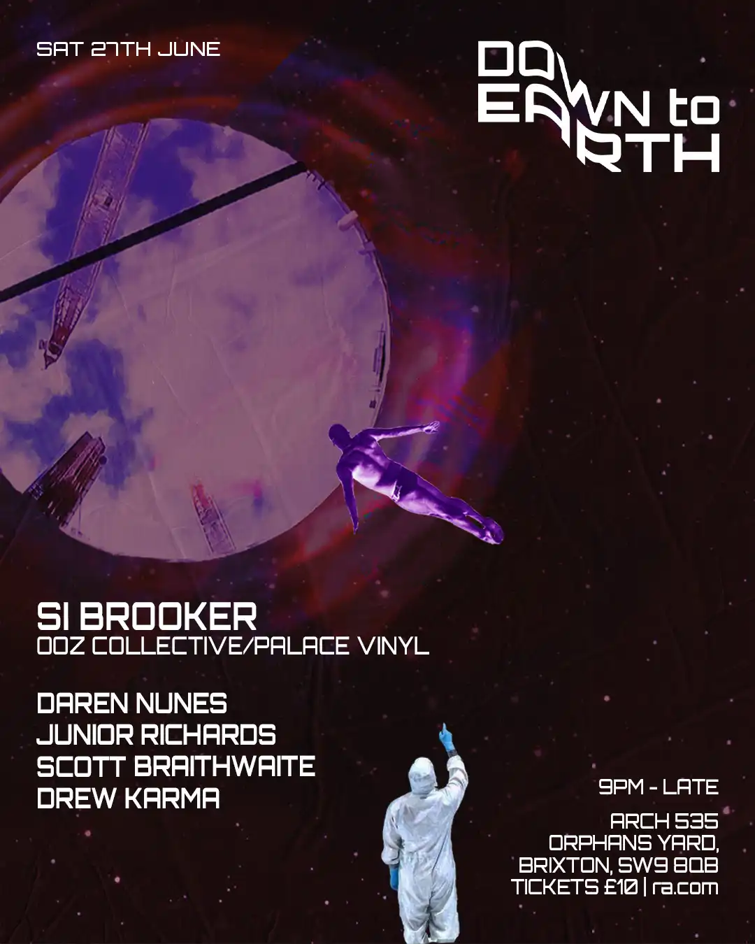Down To Earth w Si Brooker (OOZ Collective/Palace Vinyl) event poster