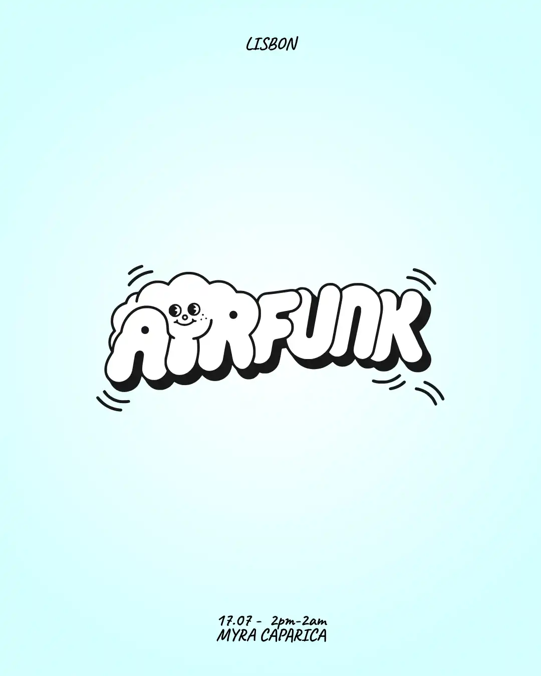 AirFunk (beach venue) event poster