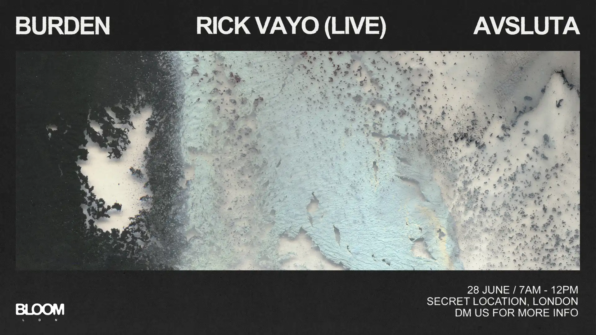 Bloom Ldn Afterparty: Rick Vayo (Live), Avsluta, Burden event poster
