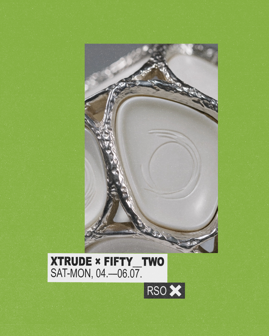 XTRUDE x FIFTY__TWO w/ SPFDJ, Serafina, Supergloss, Sepehr, Frederic event poster