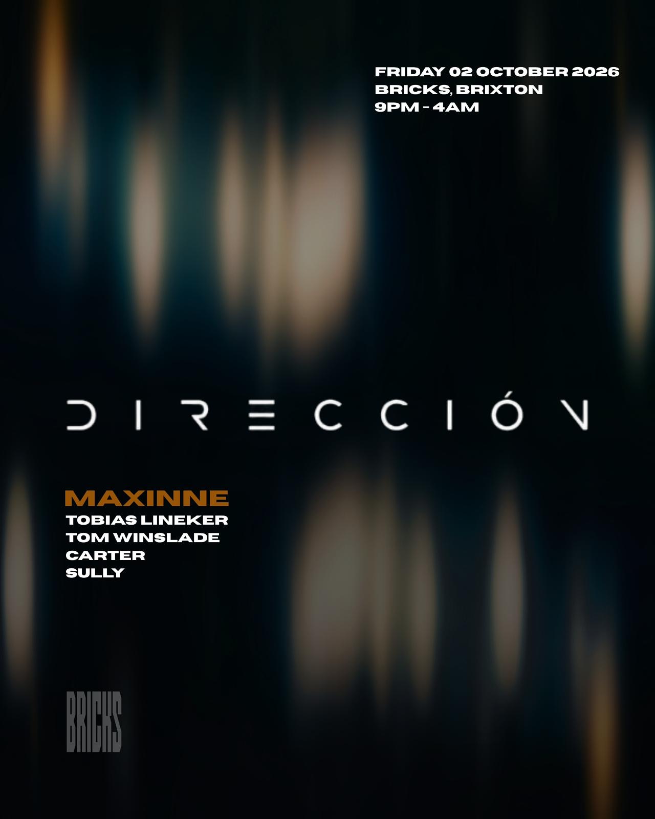 DIRECCIÓN: Maxinne event poster