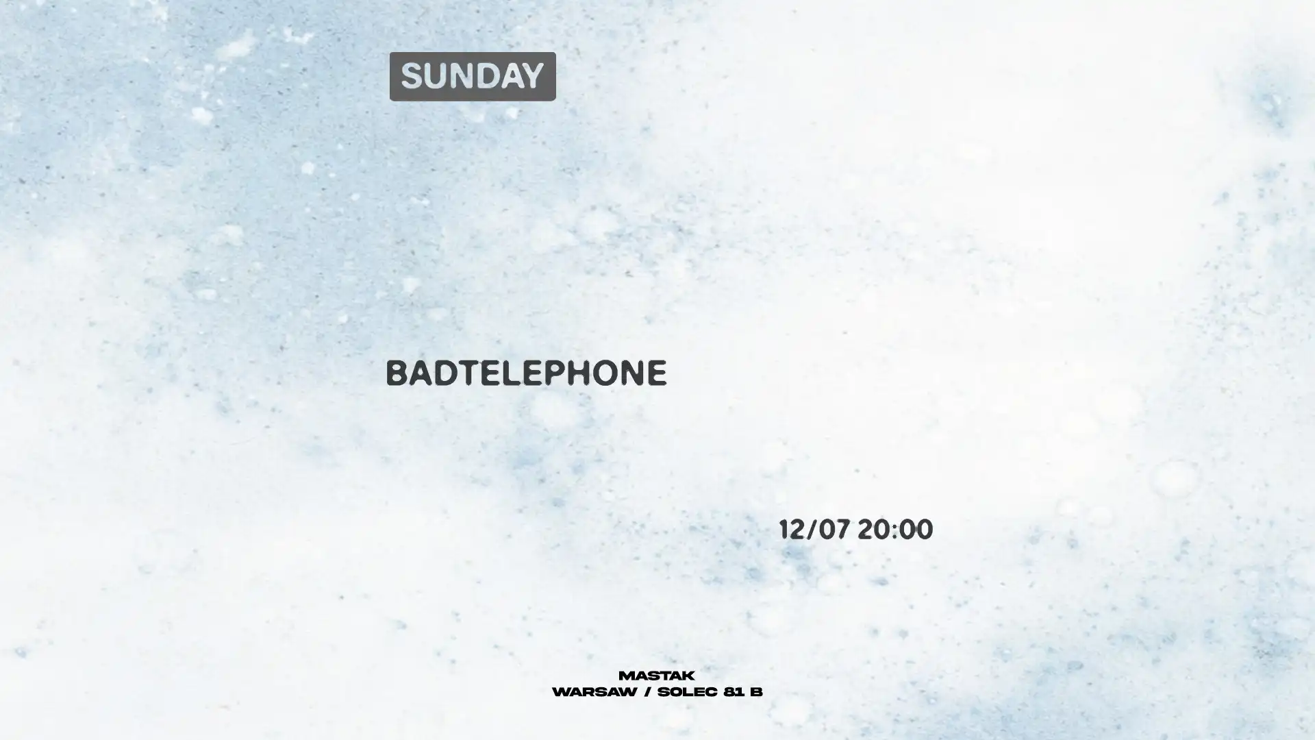 Sunday event poster