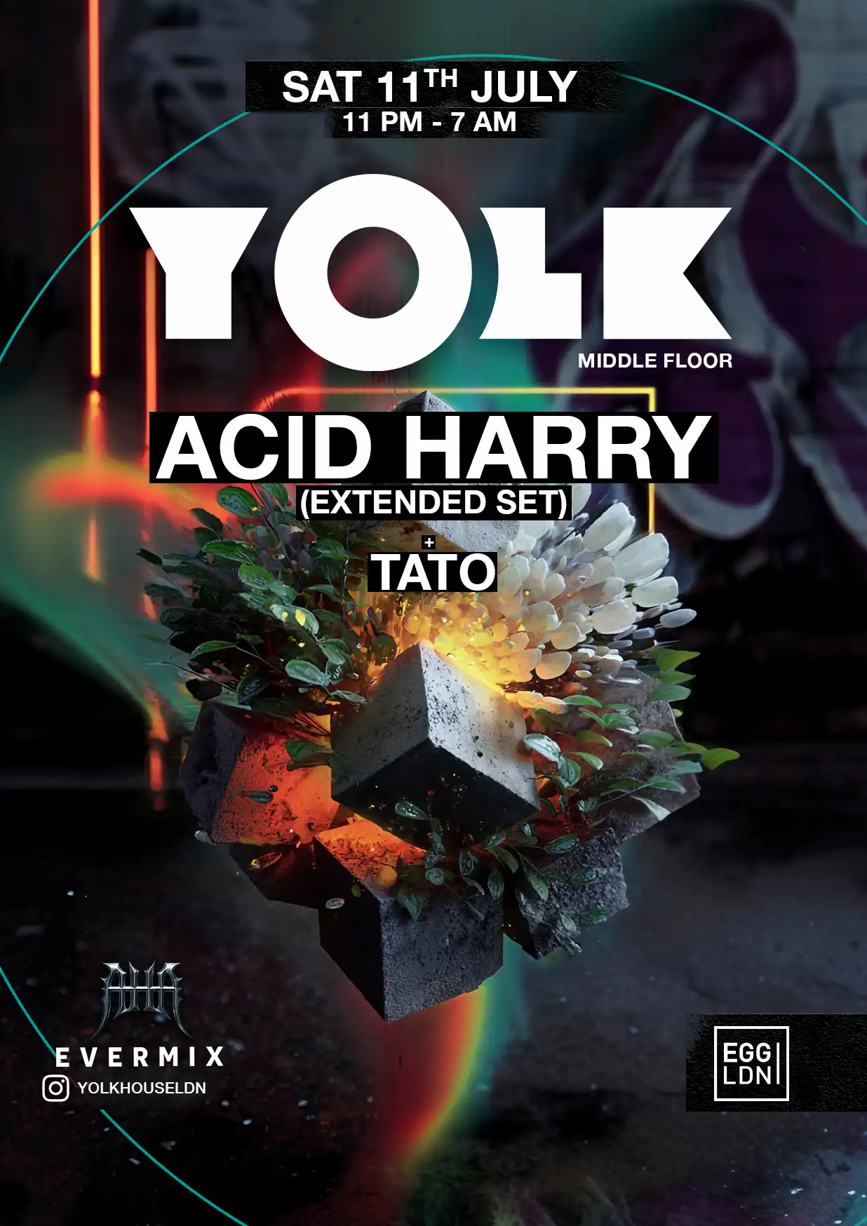 YOLK: *special* ACID HARRY (House + Tech-House) at EGG LDN event poster
