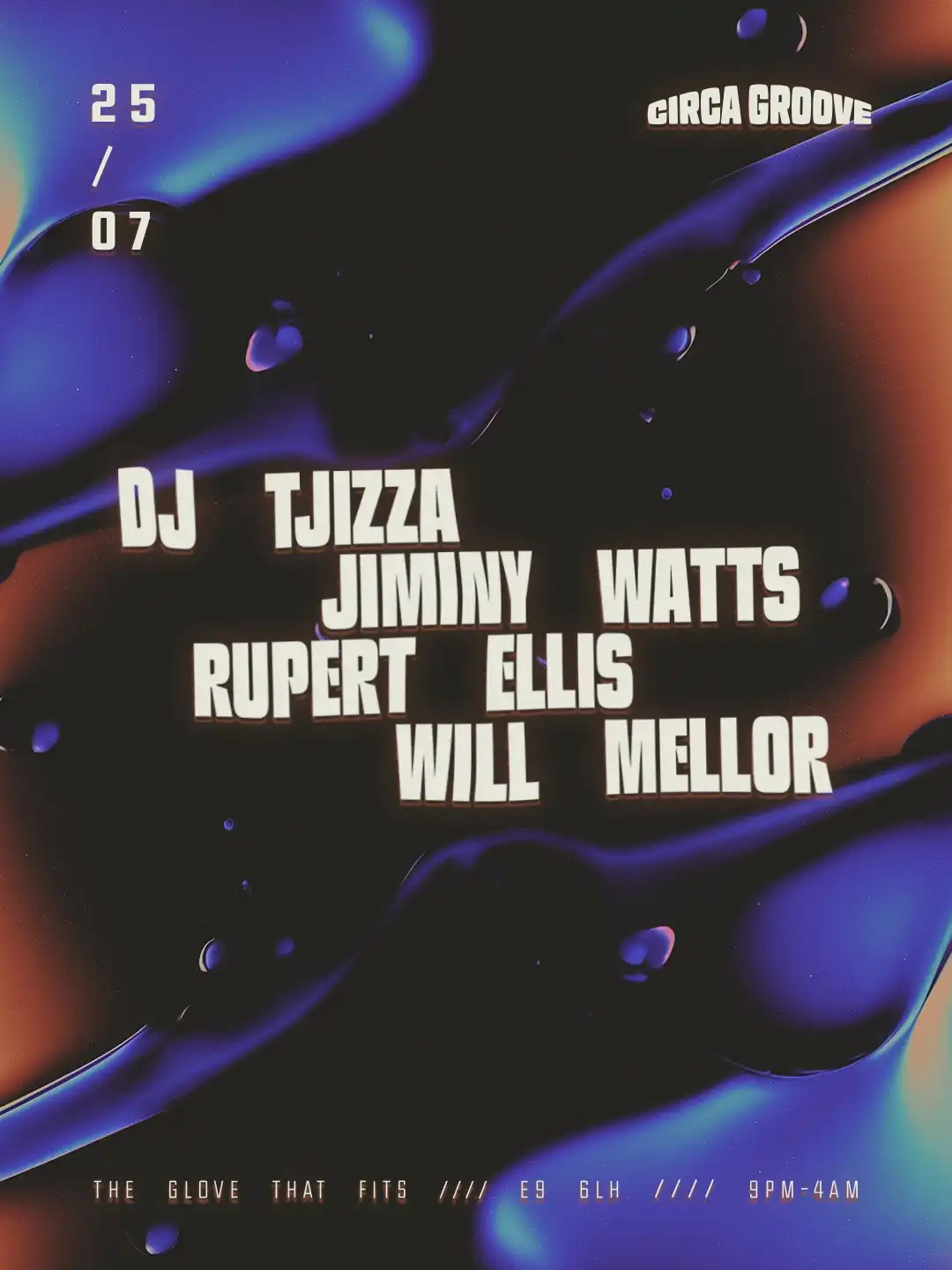 Circa Groove Invites: DJ Tjizza [Mood Waves / Tanzform] event poster