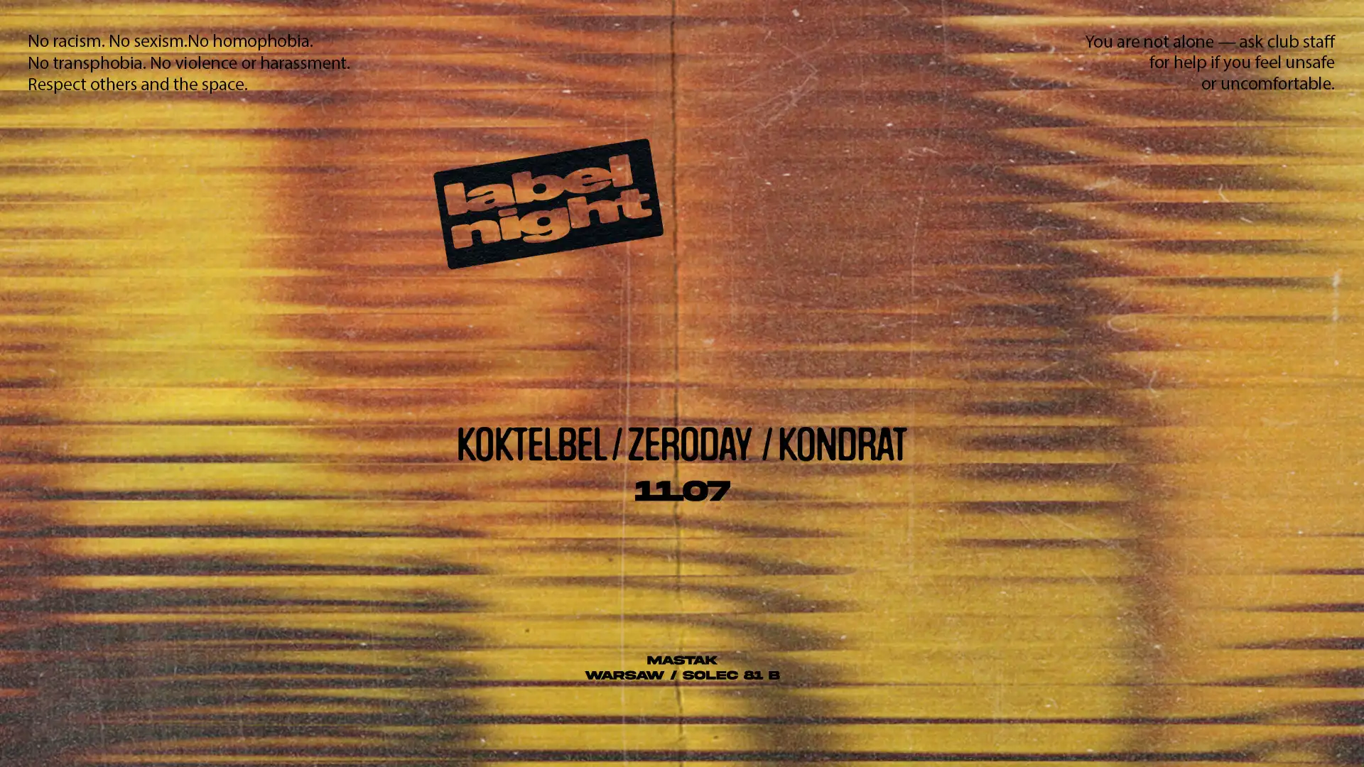 Label Night event poster