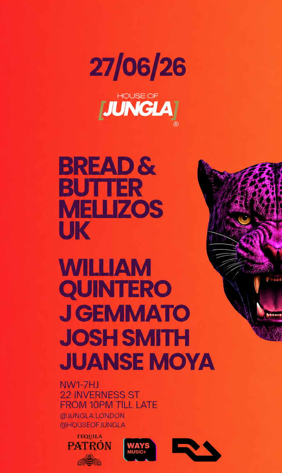 House of jungla event poster