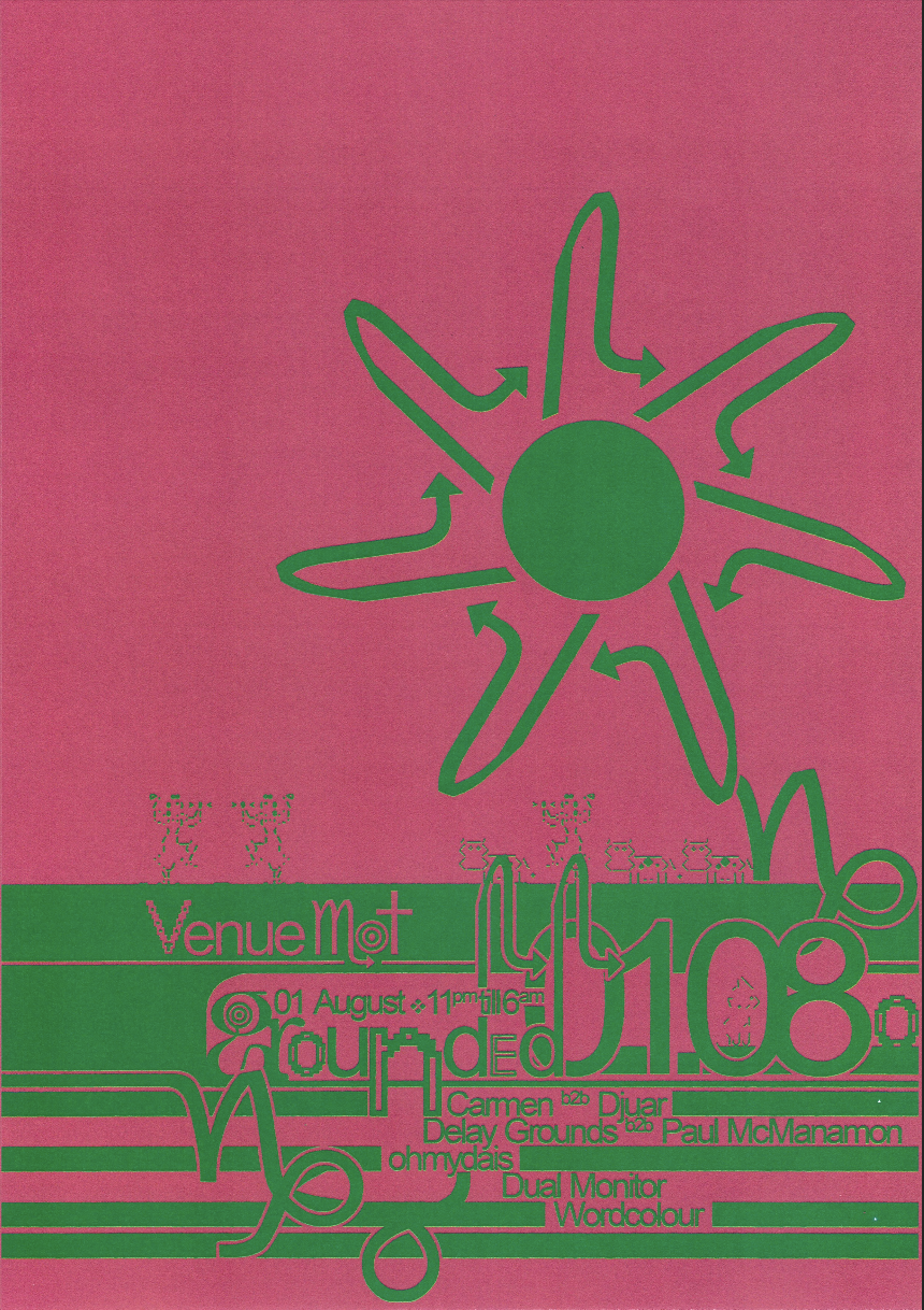 grounded *SUMMER MELT* w. Dual Monitor, Wordcolour, Delay Grounds, ohmydais event poster