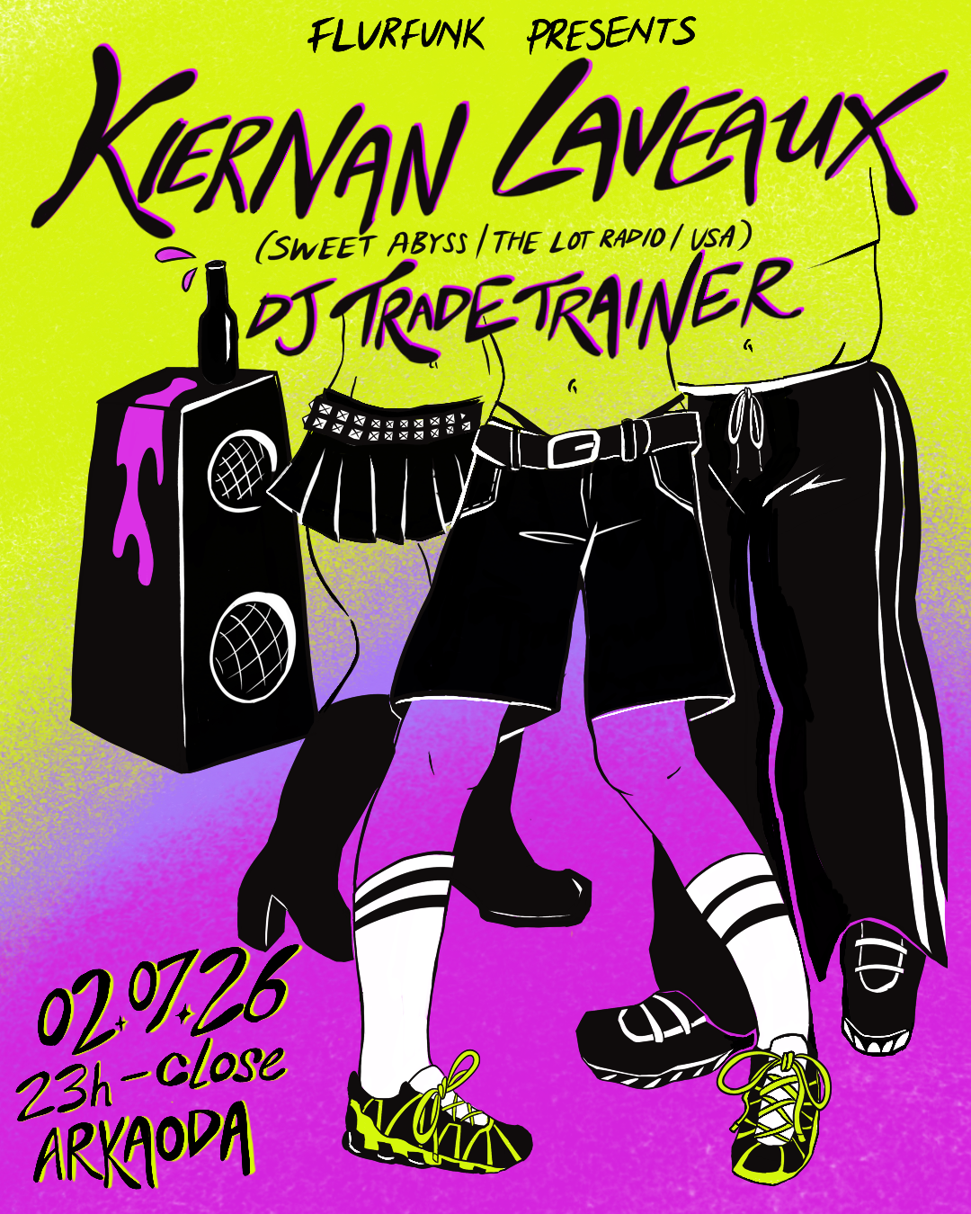 FLURFUNK presents Kiernan Laveaux event poster