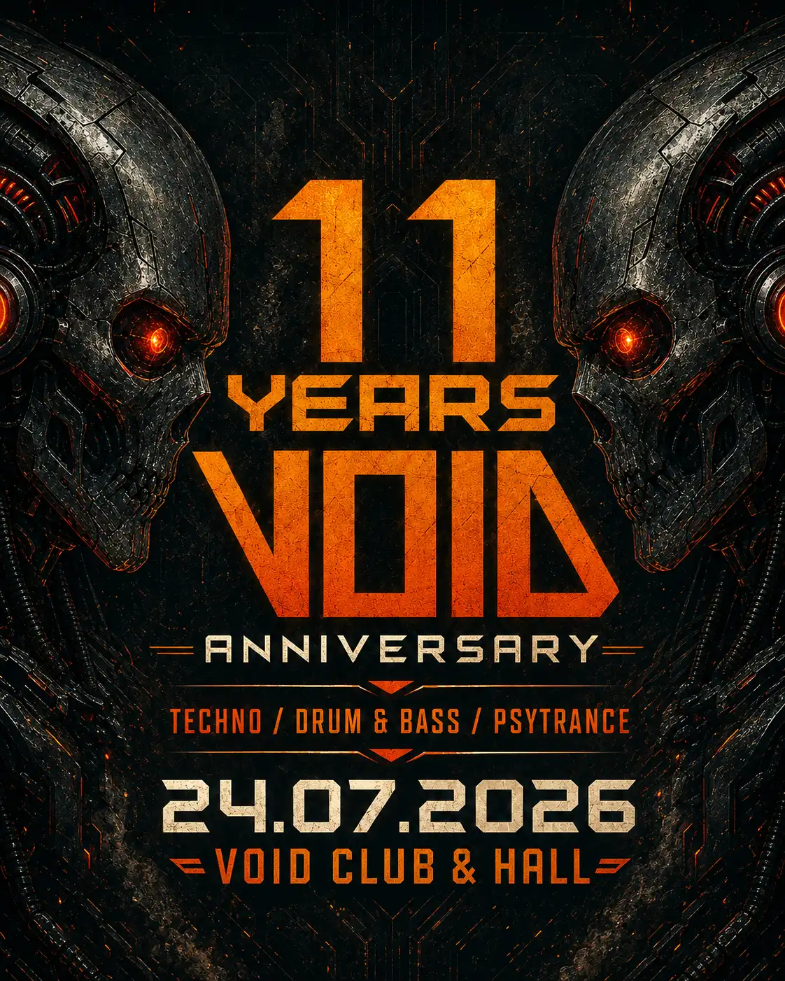 11 Years VOID Anniversary with Senchai b2b Initia, Dirty Plates, Lay.Dee Strange b2b Mr. Lafont event poster