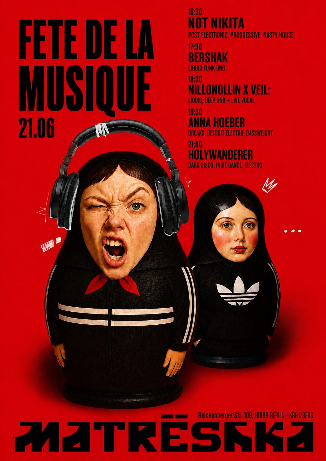 Fête de la musique (outdoor) event poster