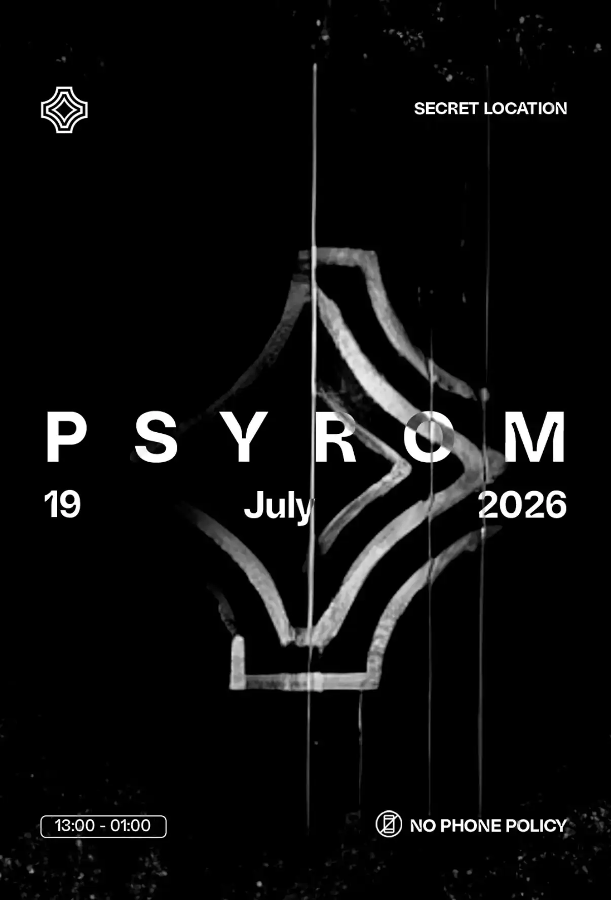 PSYROM #9 / Julie, Pink Concrete, Megan Leber, Delano Legito, Seb H event poster