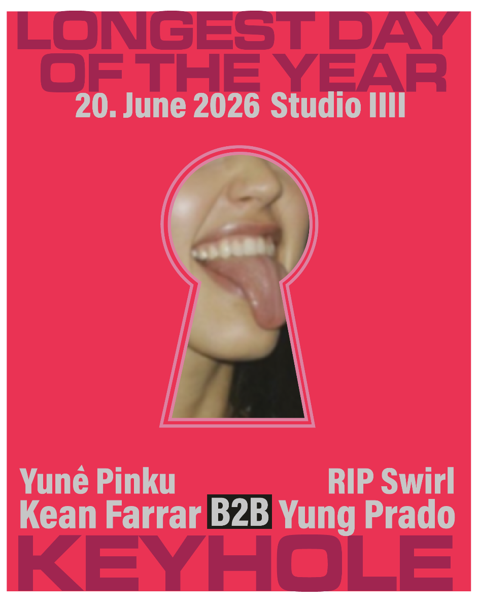 Keyhole: Yunè Pinku, RIP Swirl, Kean Farrar b2b Yung Prado event poster