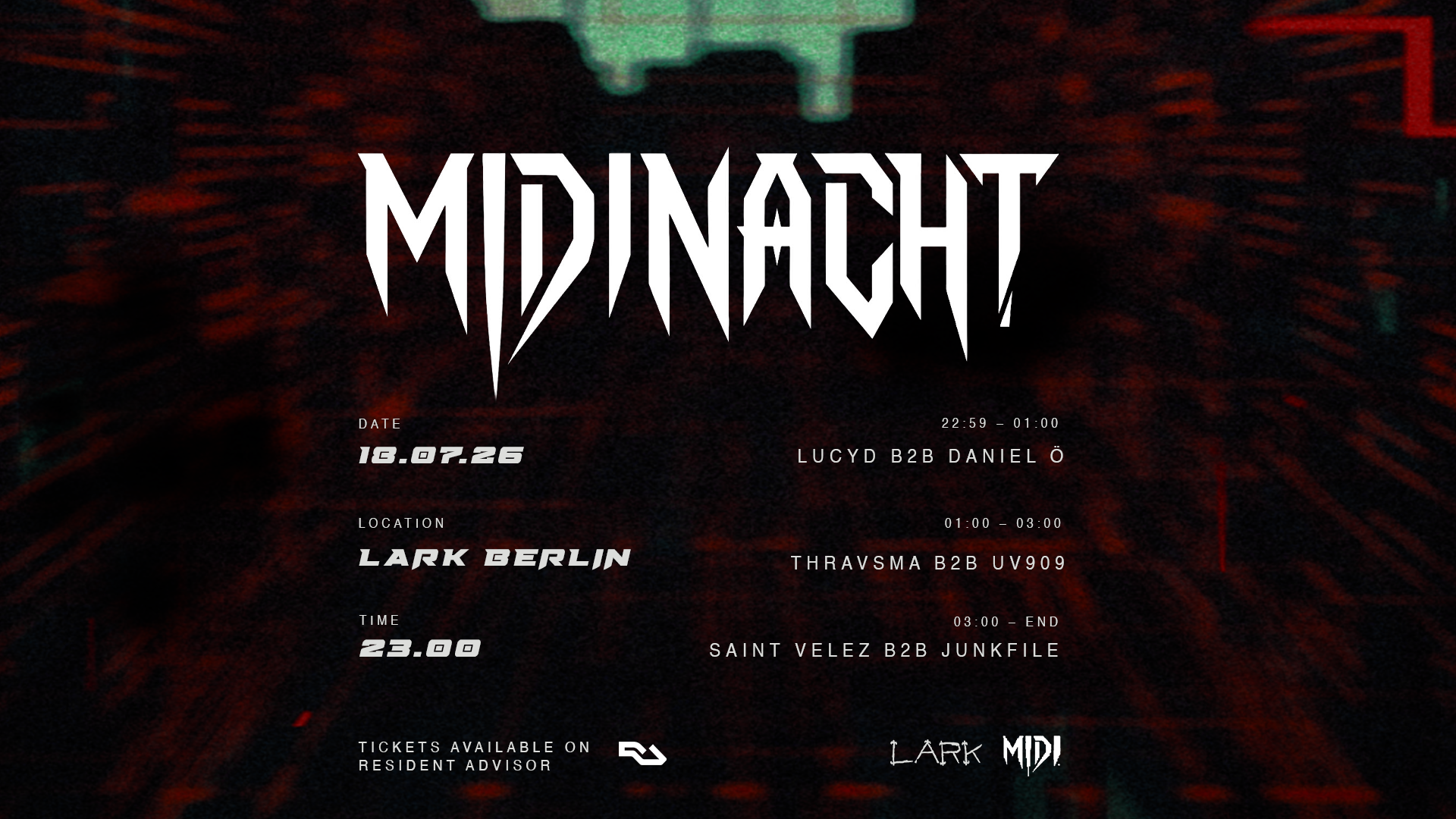 MIDINACHT X LARK event poster
