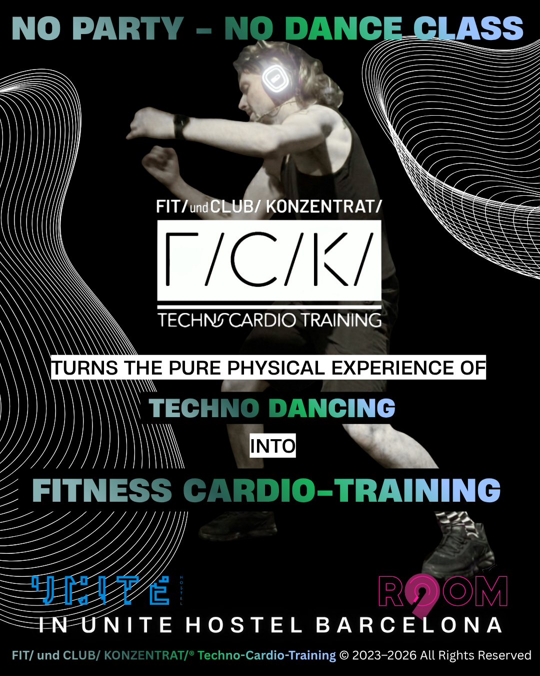 FIT/ und CLUB/ KONZENTRAT/ Techno-CardioDance-Training Session event poster