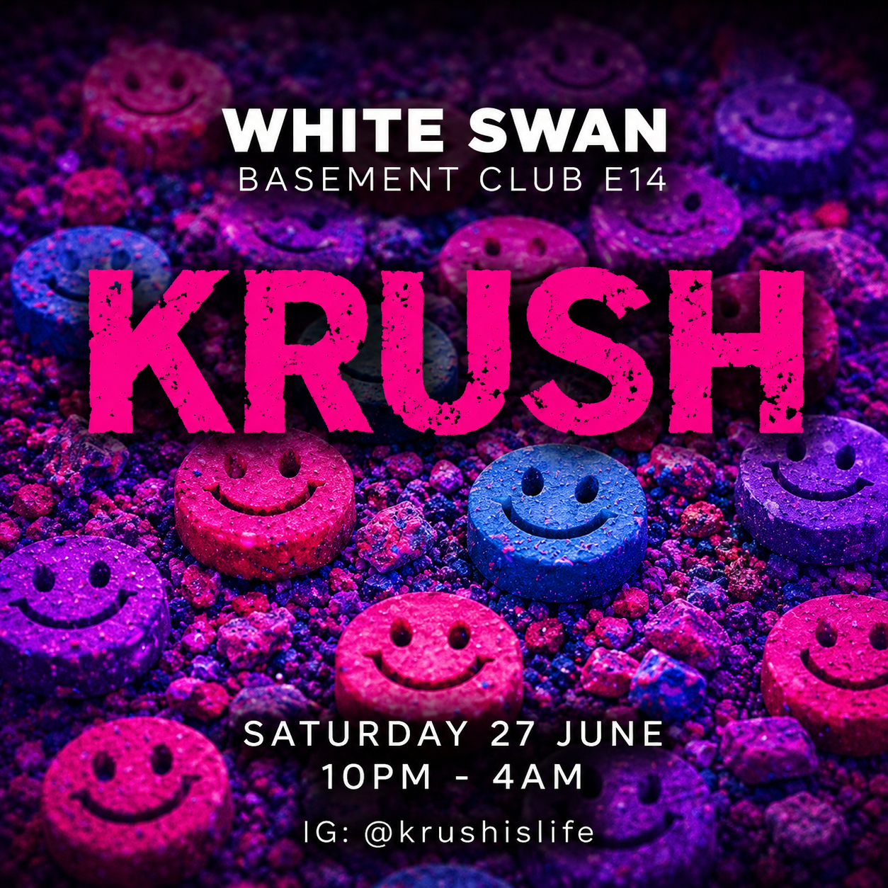 KRUSH event poster
