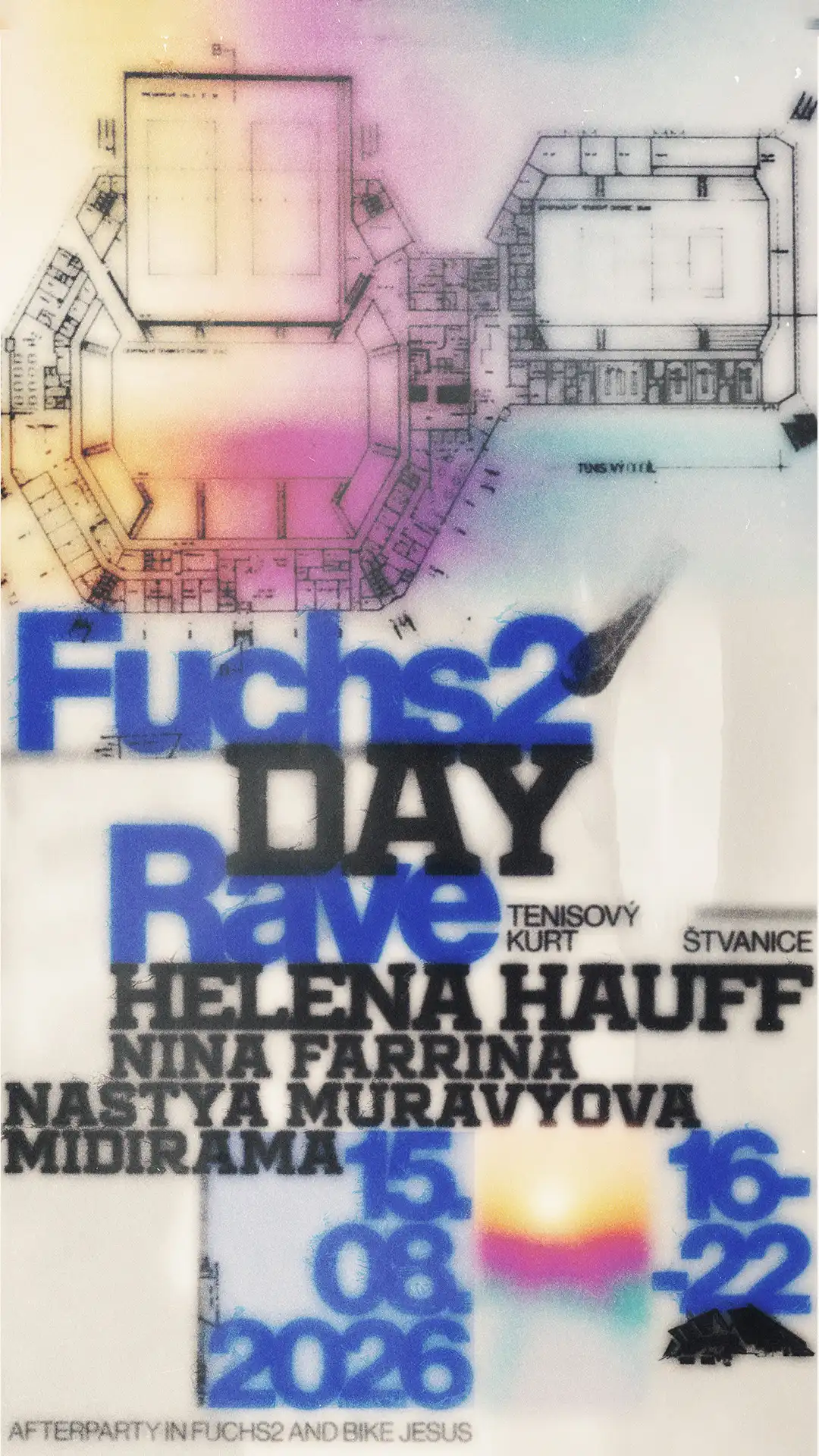 F2 DAY RAVE: Helena Hauff ★ Nina Farrina ★ Nastya Muravyova ★ Midirama event poster