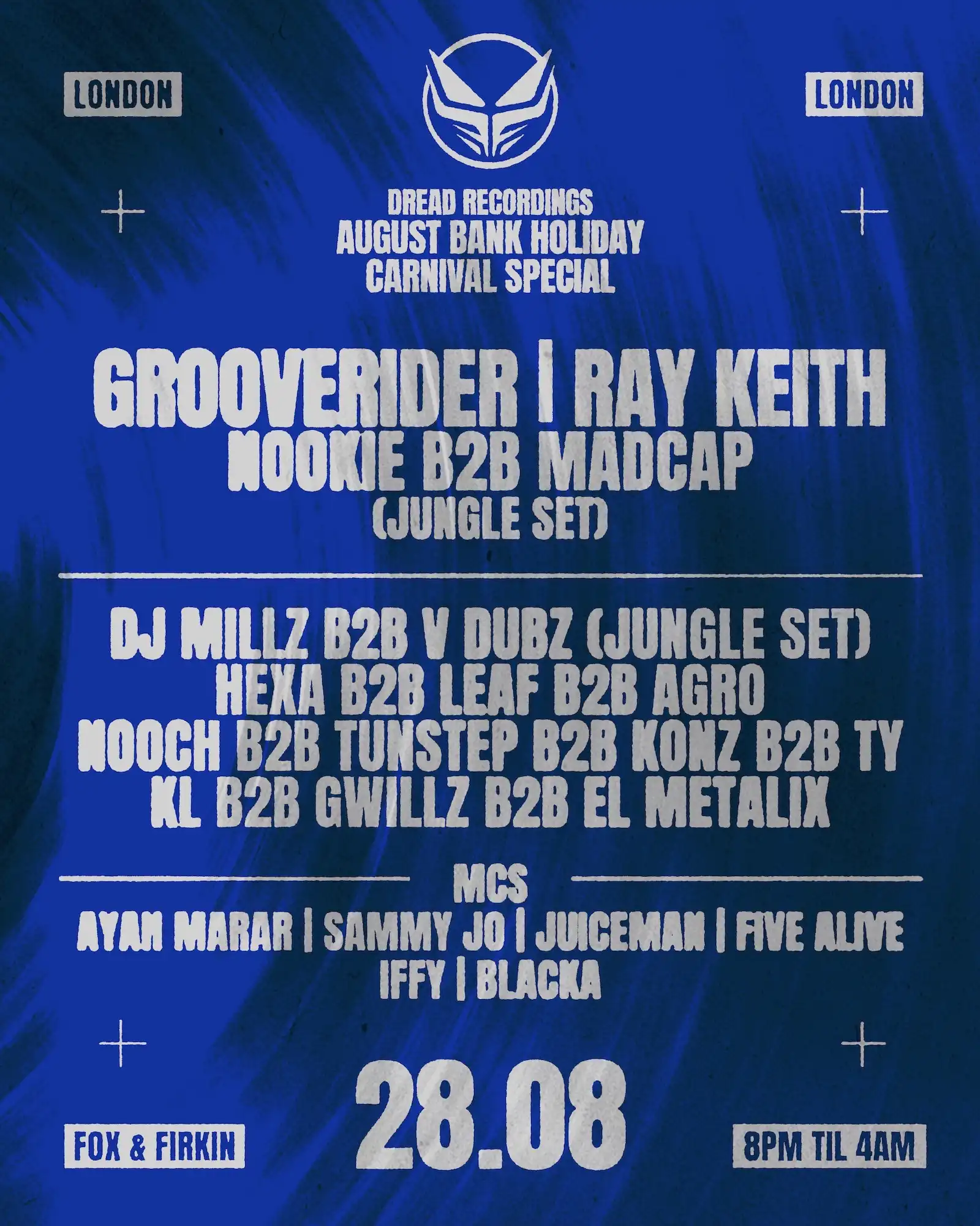 Ray Keith's Dread Bank Holiday event poster