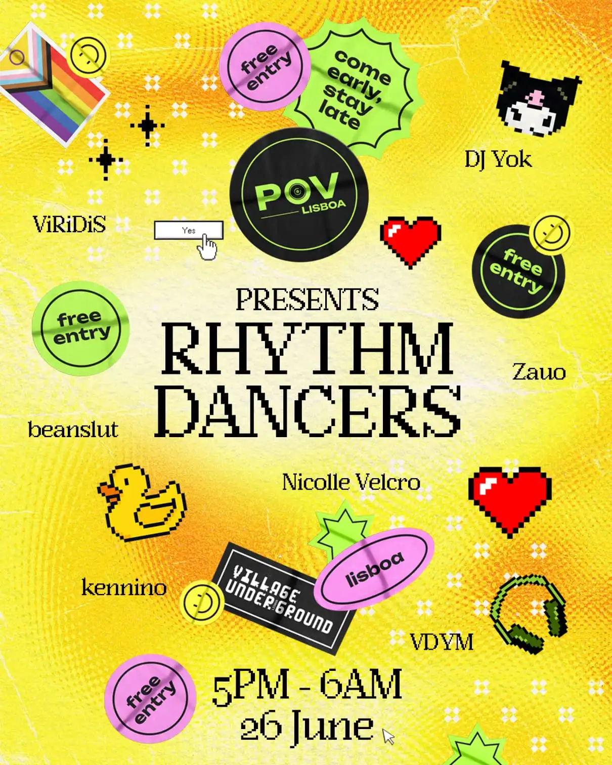 POV presents: RHYTHM DANCERS [FREE EVENT] event poster