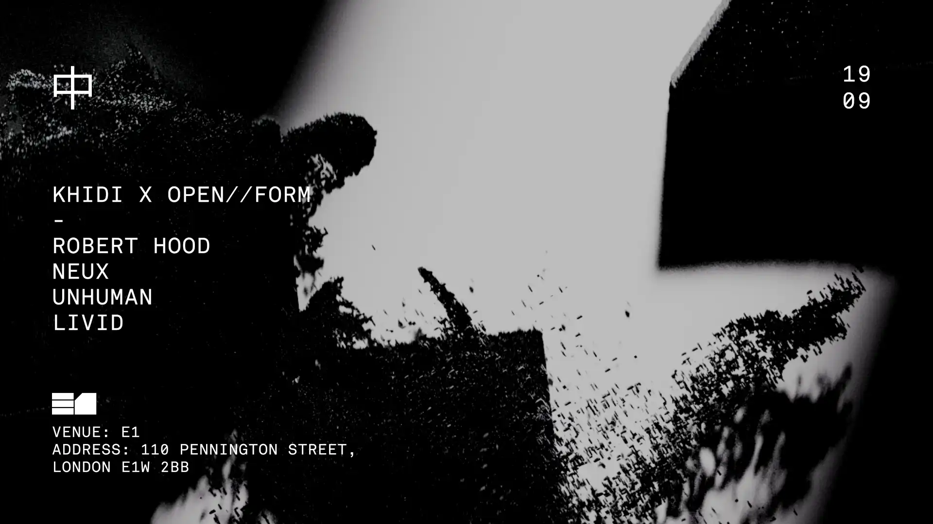 OPEN//FORM x KHIDI: Robert Hood (Very Rare 3 Hour Set) event poster