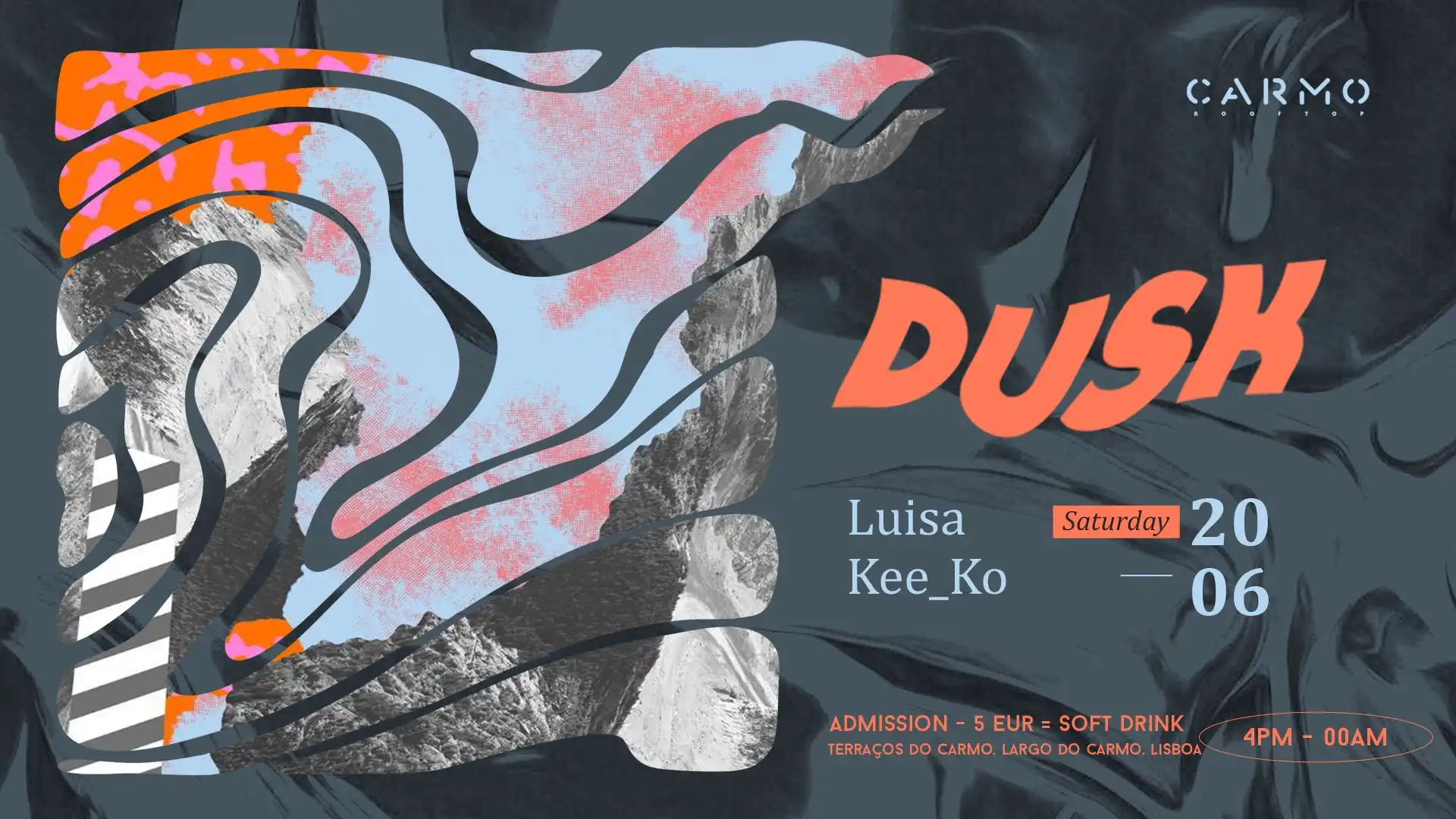 DuSk with Luisa and Kee_ko event poster