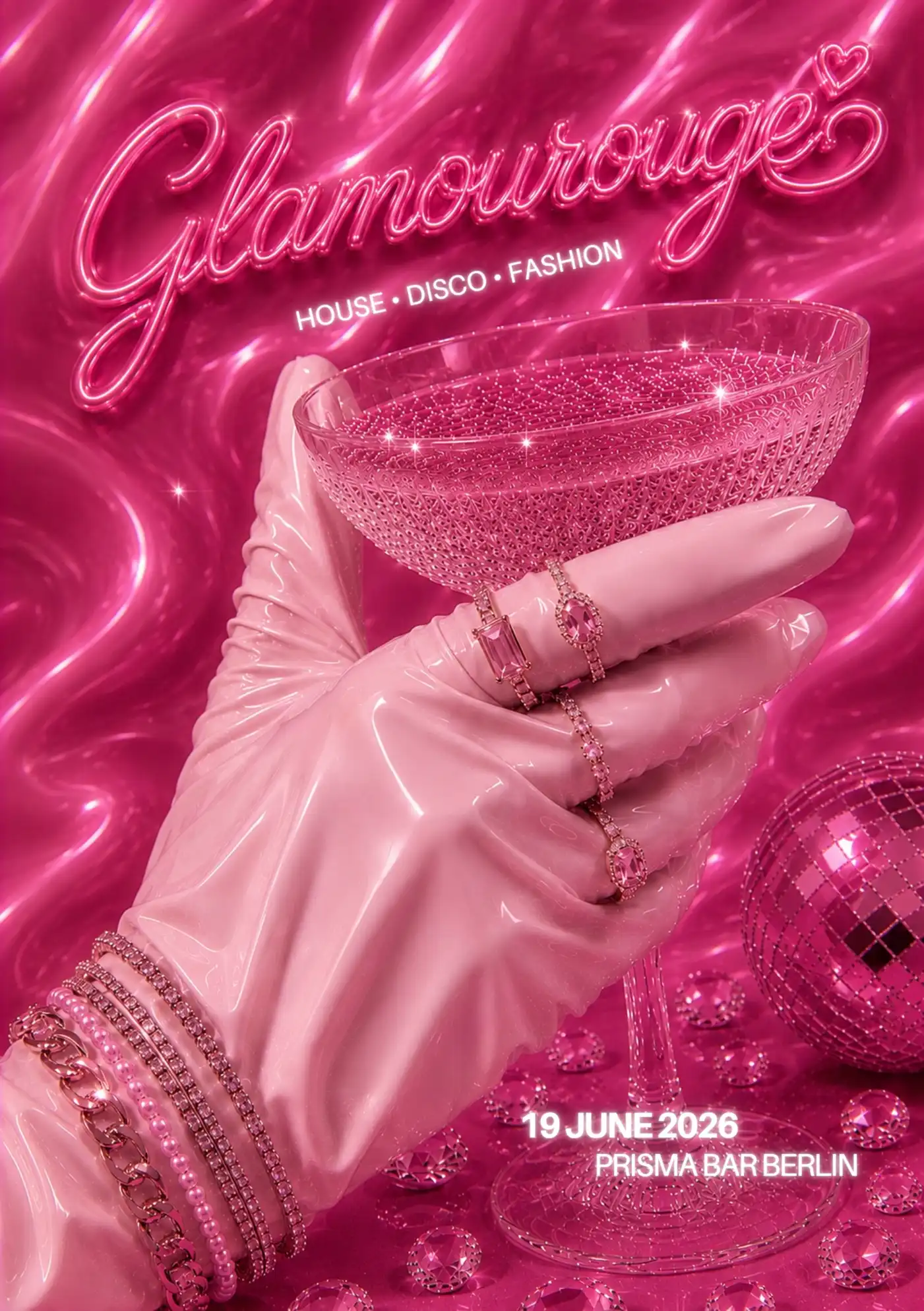 Glamourouge/ House & Disco Music event poster