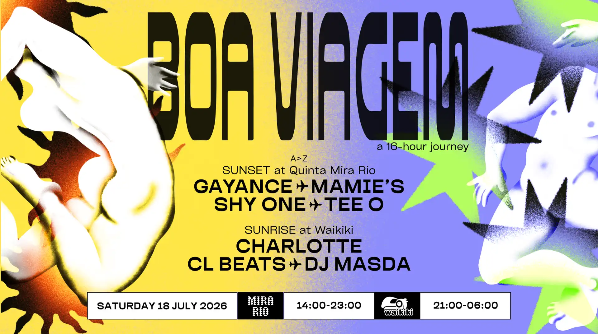 Boa Viagem: A 16-hour journey event poster