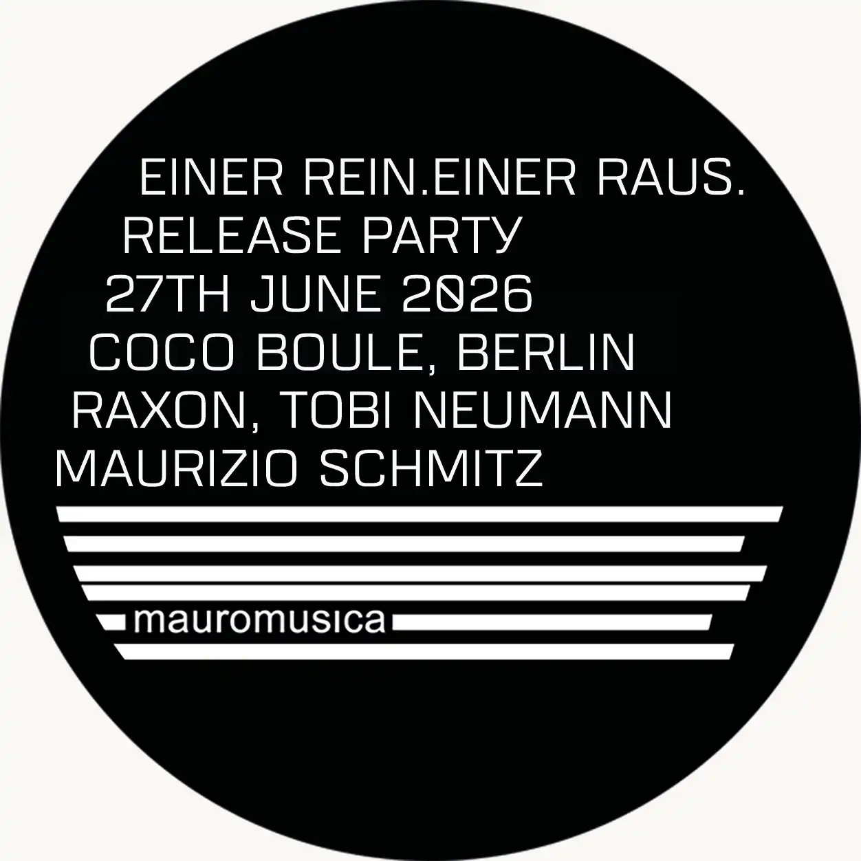 mauromusica RELEASE PARTY event poster