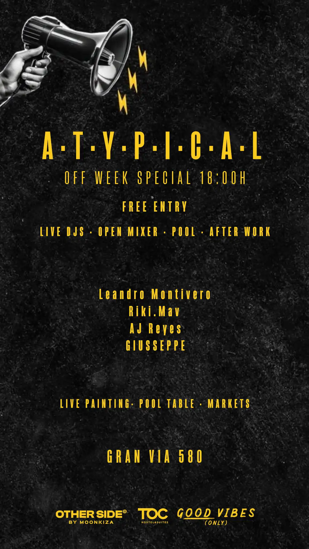 ATYPICAL OFFF WEEL: Afterwork + Open Mixer +ATYPICAL SHOWCASE (OFF WEEK SPECIAL) event poster