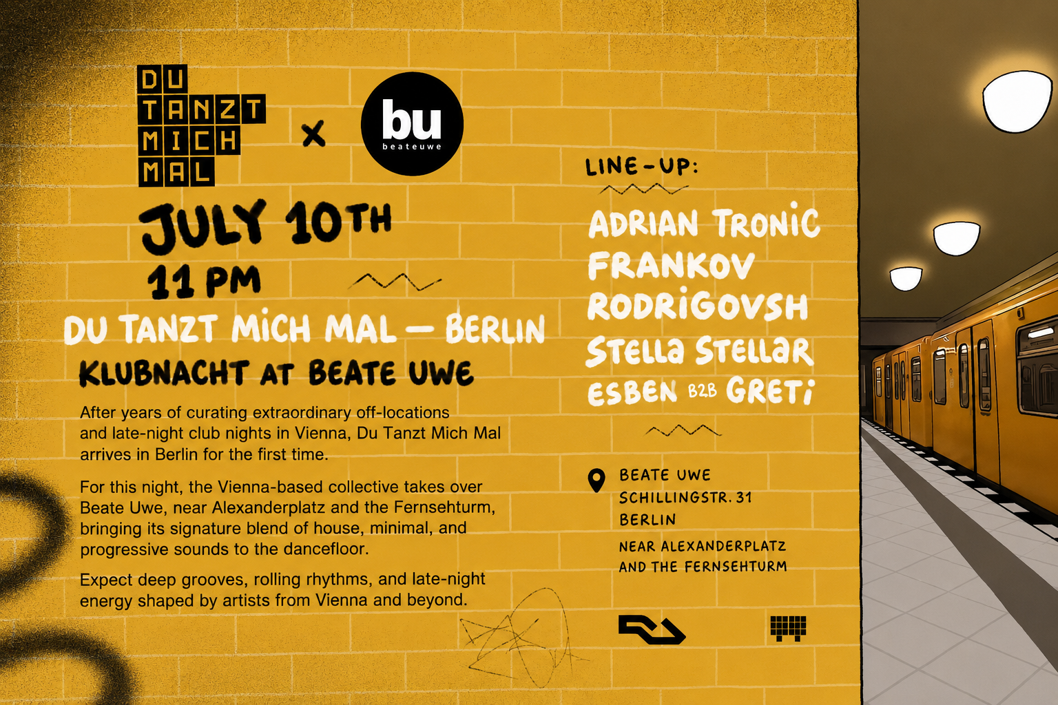 Du Tanzt Mich Mal Berlin event poster