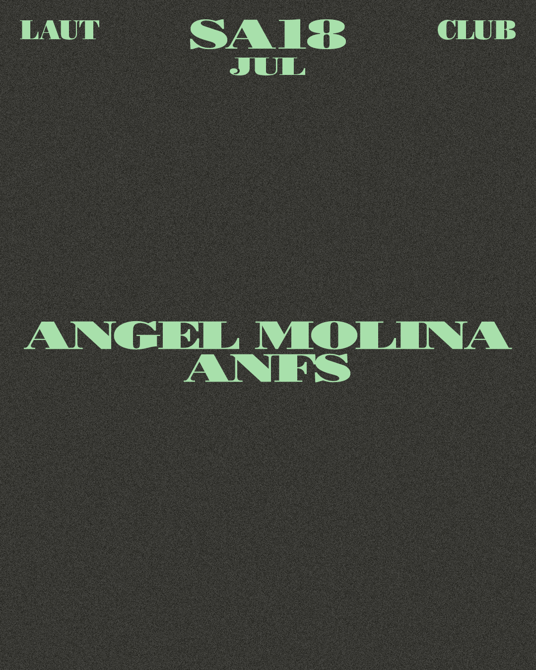 ANFS + Angel Molina event poster