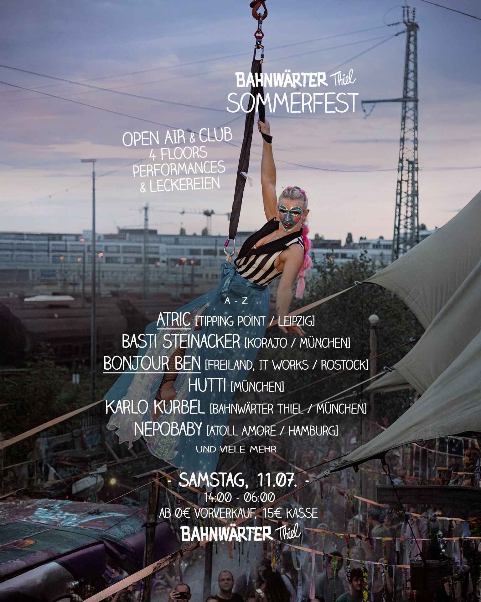 Bahnwärter Thiel Sommerfest mit Atric & Bonjour Ben event poster