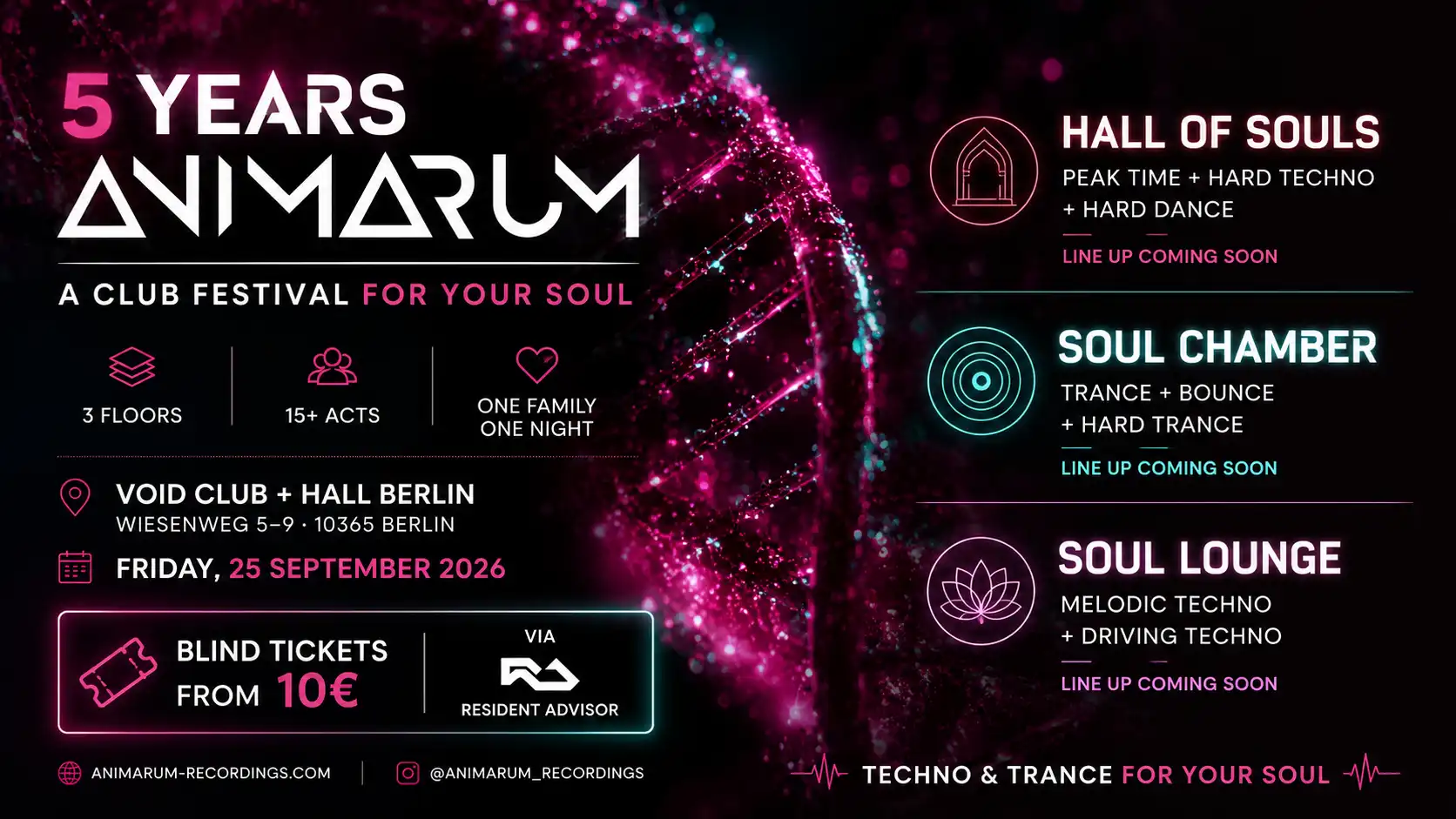 5 Years Animarum – A Club Festival For Your Soul event poster