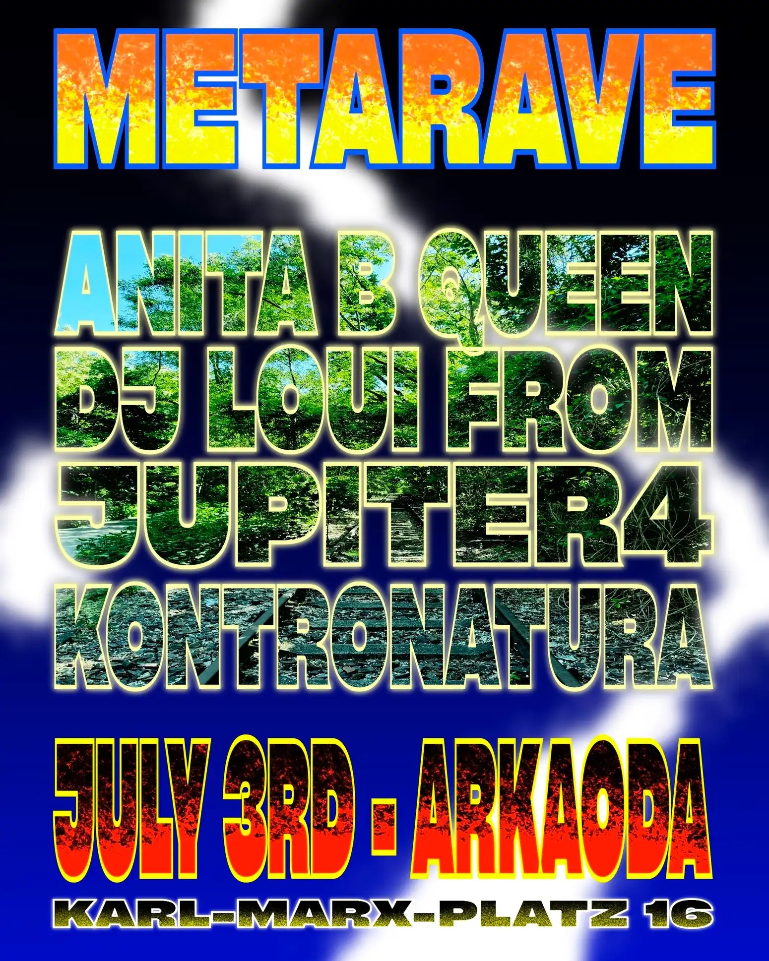 Meta Rave x Arkaoda event poster