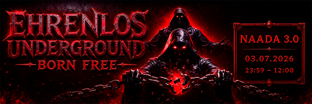 NAADA invites EHRENLOS UNDERGROUND event poster