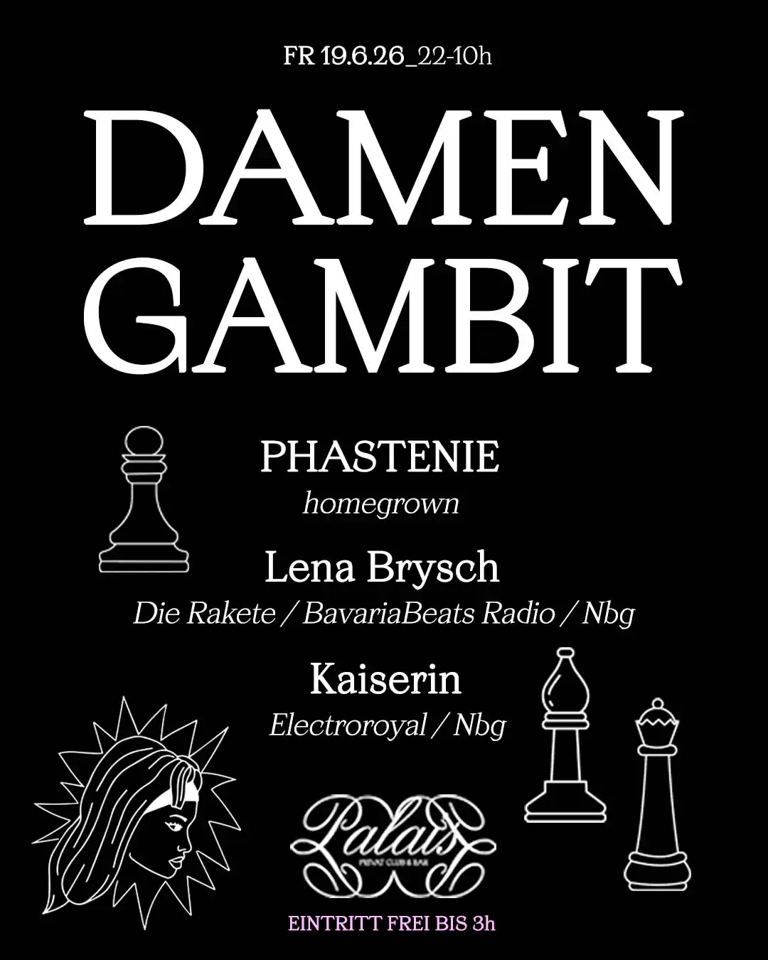 DAMENGAMBIT event poster