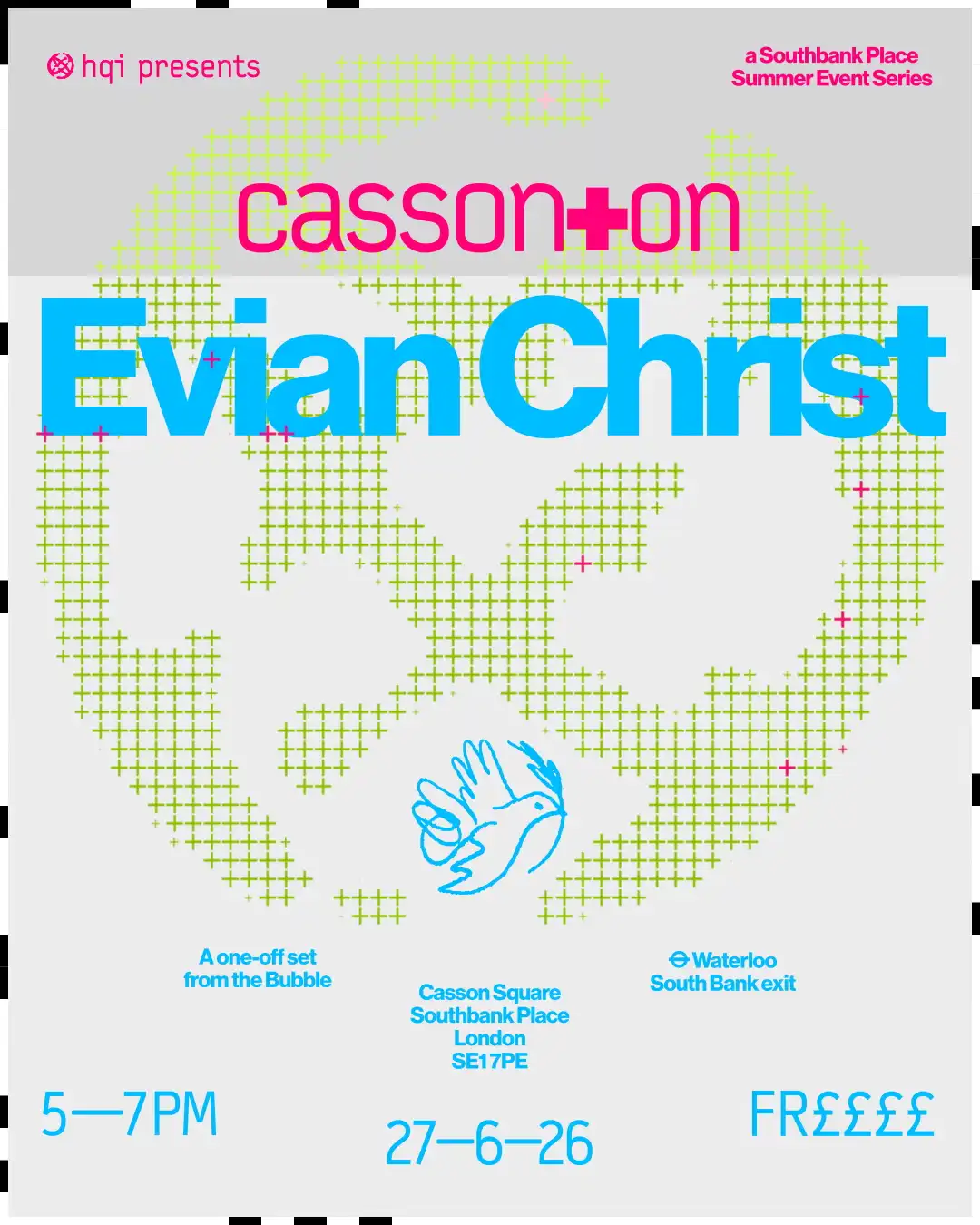 Casson+On: Evian Christ event poster