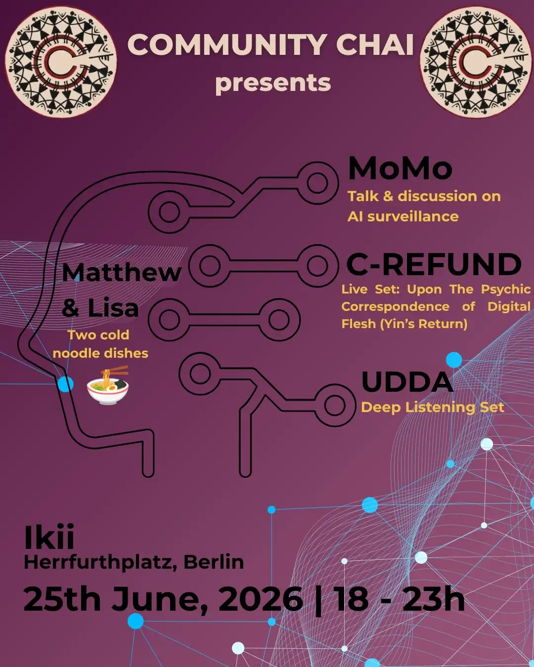 Community Chai event poster