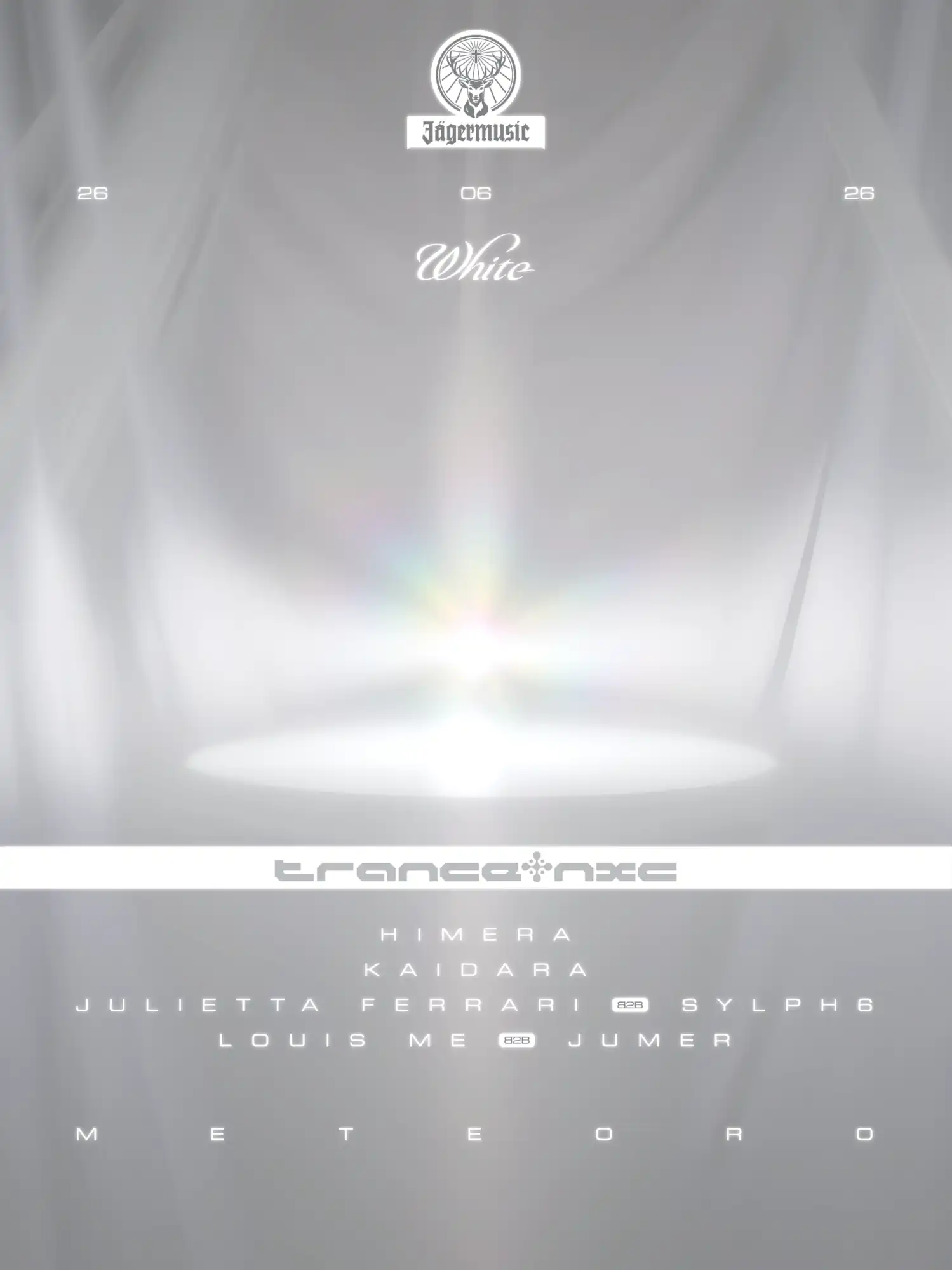 Trance NXC: White event poster