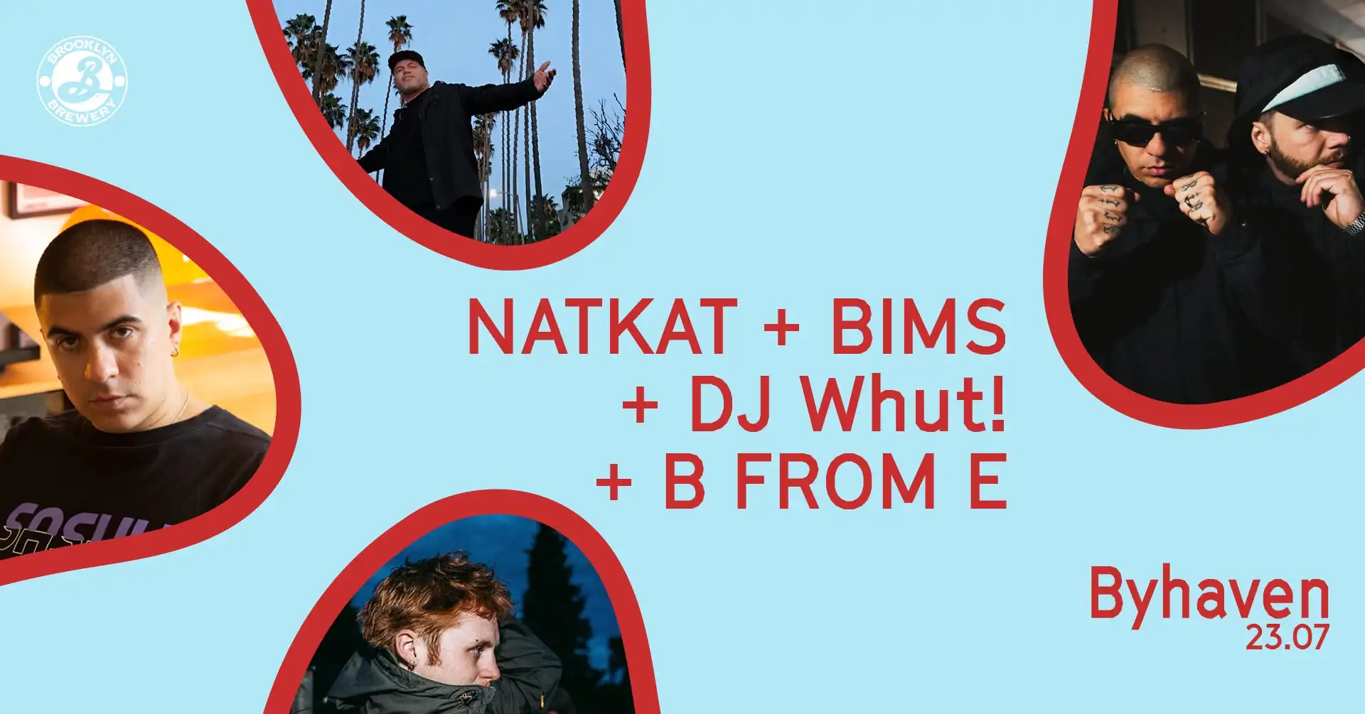 NATKAT + BIMS + DJ Whut! + B from E event poster