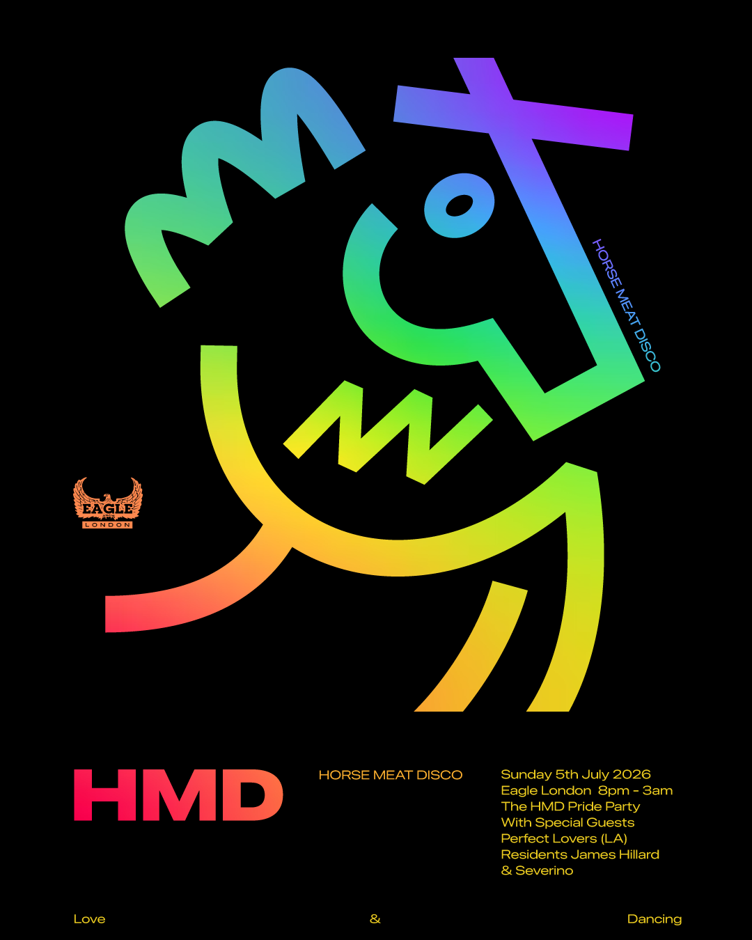 Horse Meat Disco PRIDE Party at Eagle London event poster